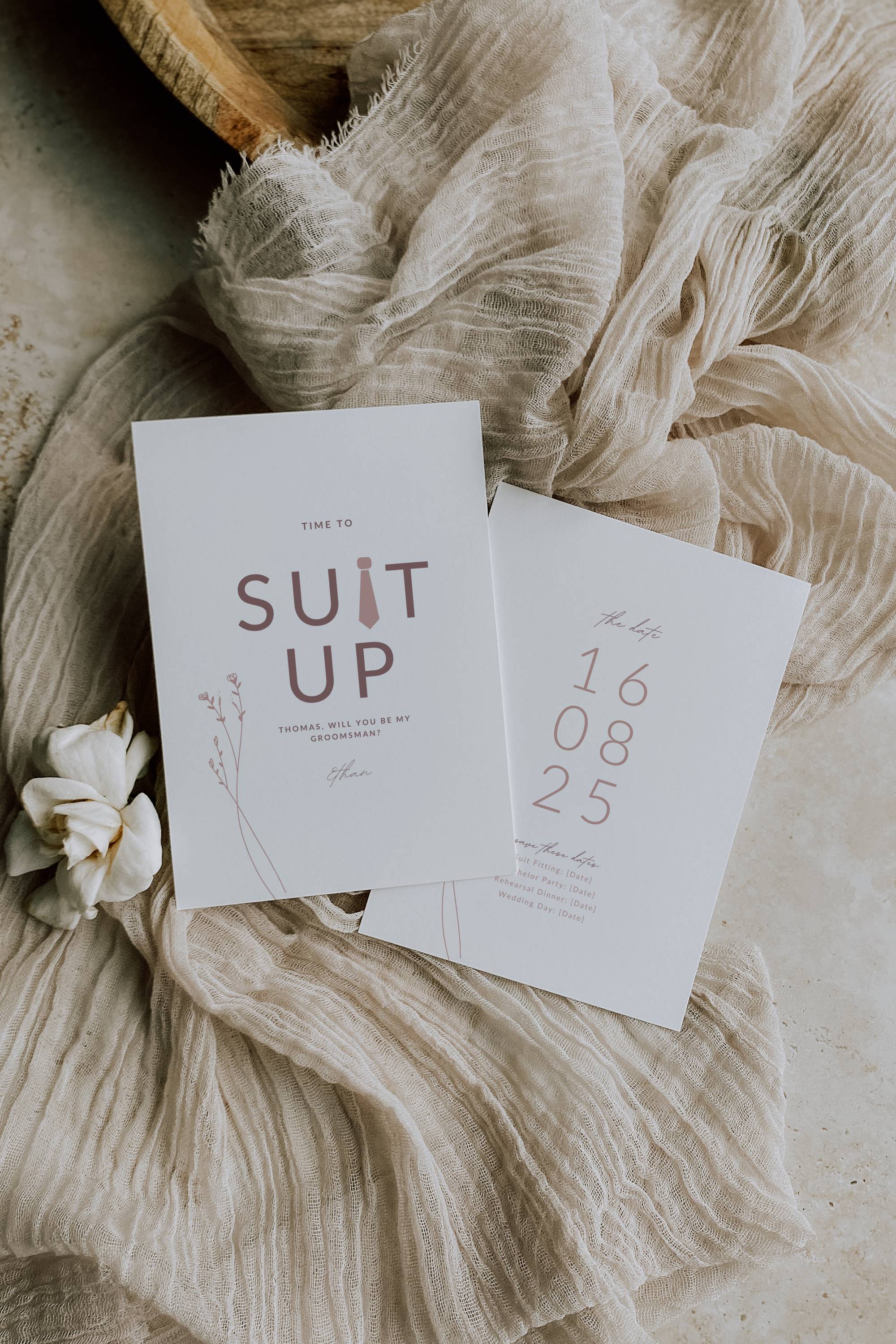 “Let’s Suit Up”: How to Invite Your Groomsmen Without Stress (or Boring Stationery)!