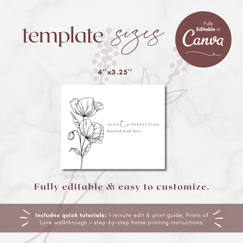 Alba Serenity Wine Label Template