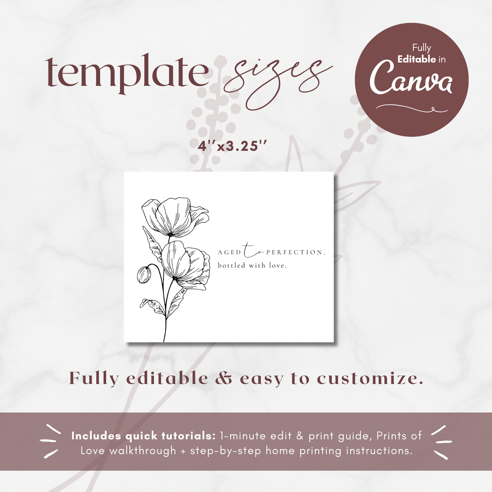 Alba Serenity Wine Label Template