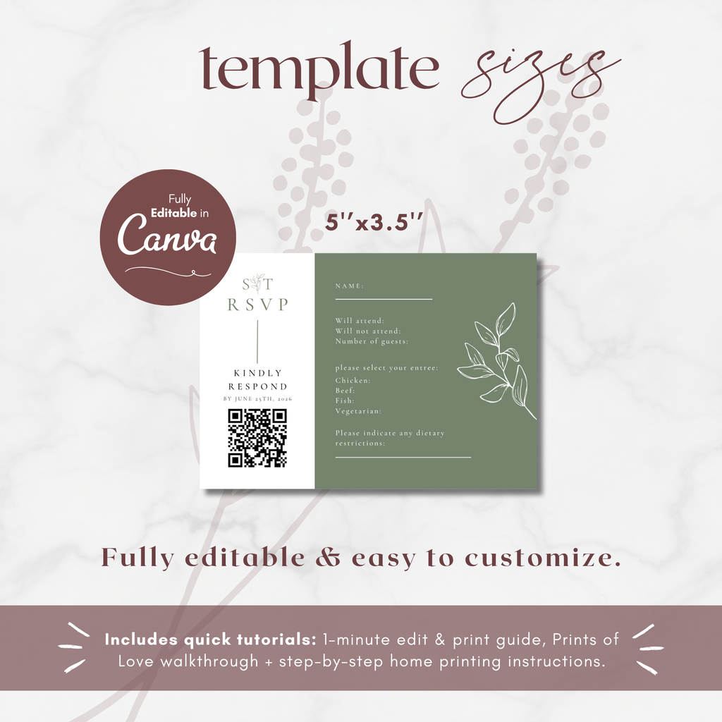 Oliva Essence RSVP Card Template