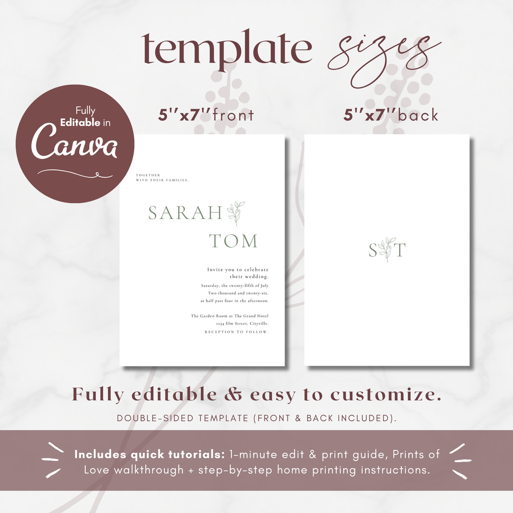 Oliva Essence Wedding Invitation Template