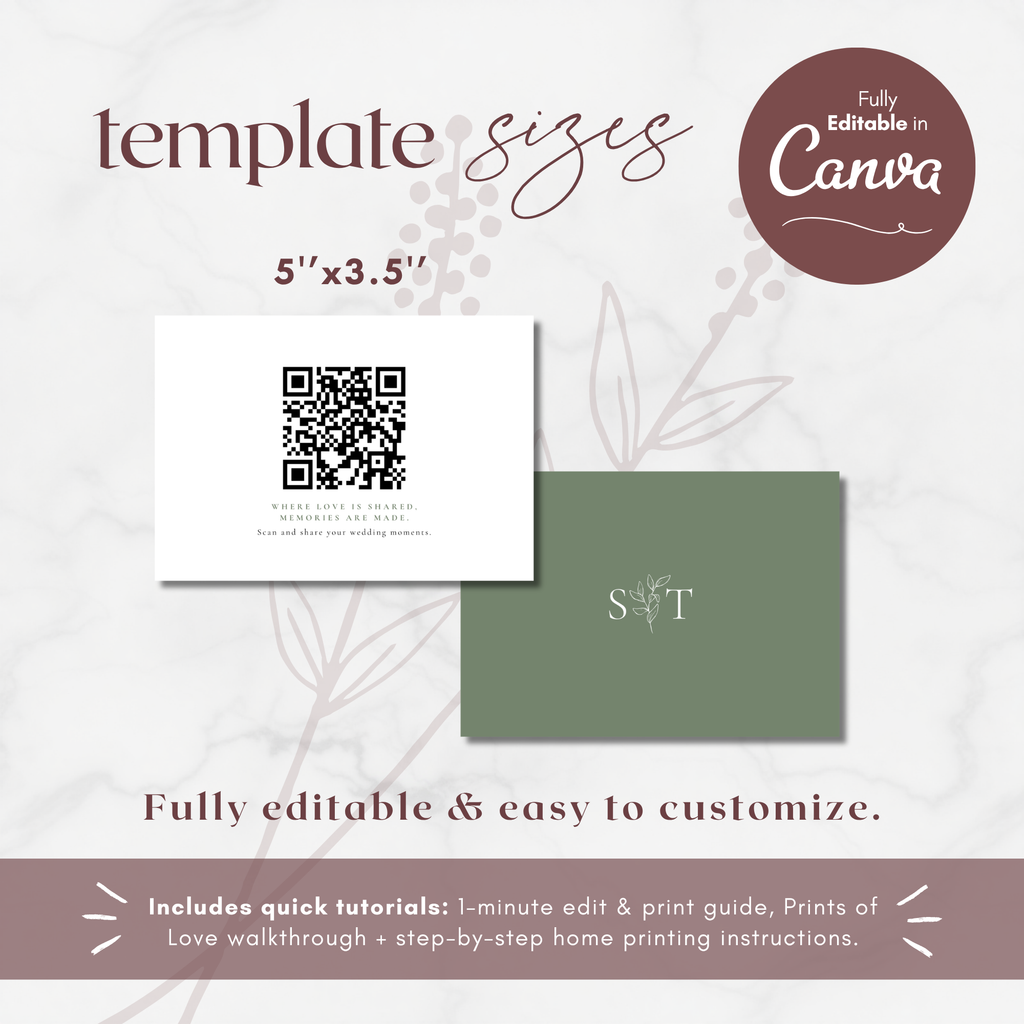 Oliva Essence Share the Love Template Card with QR Code