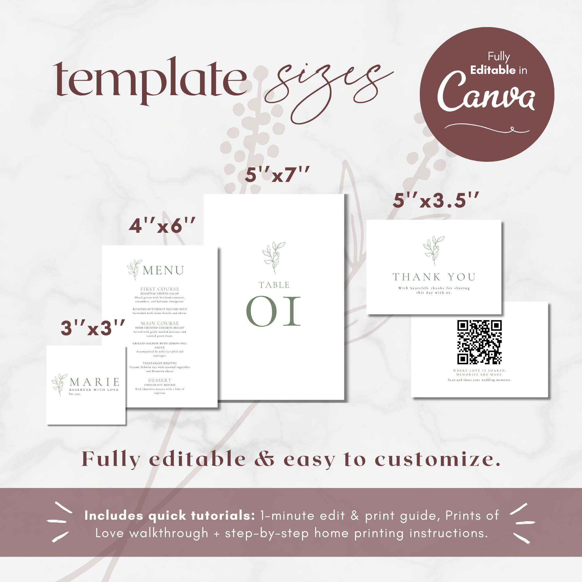 Oliva Essence Wedding Day Bundle Templates