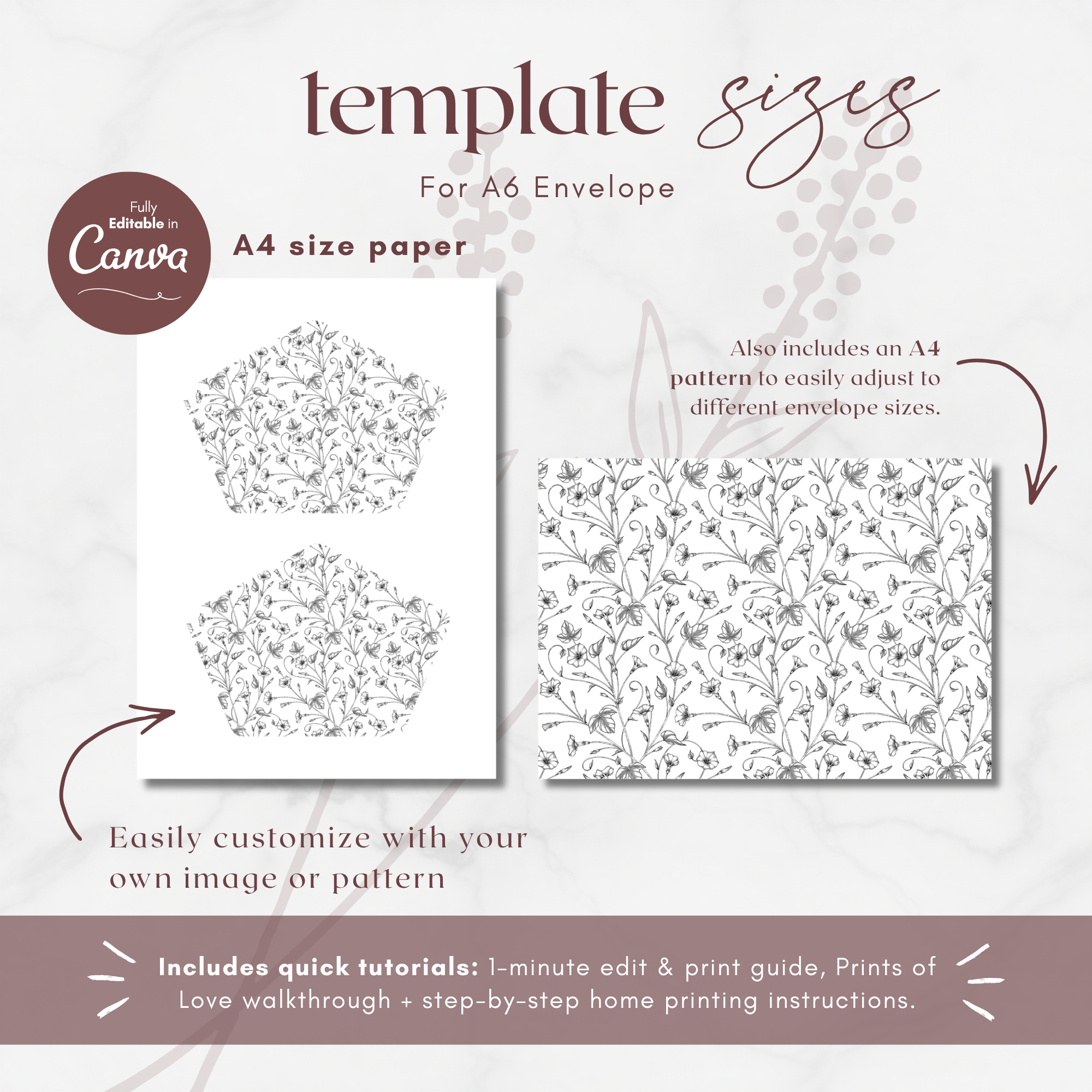 Alba Serenity Envelope Liner Template