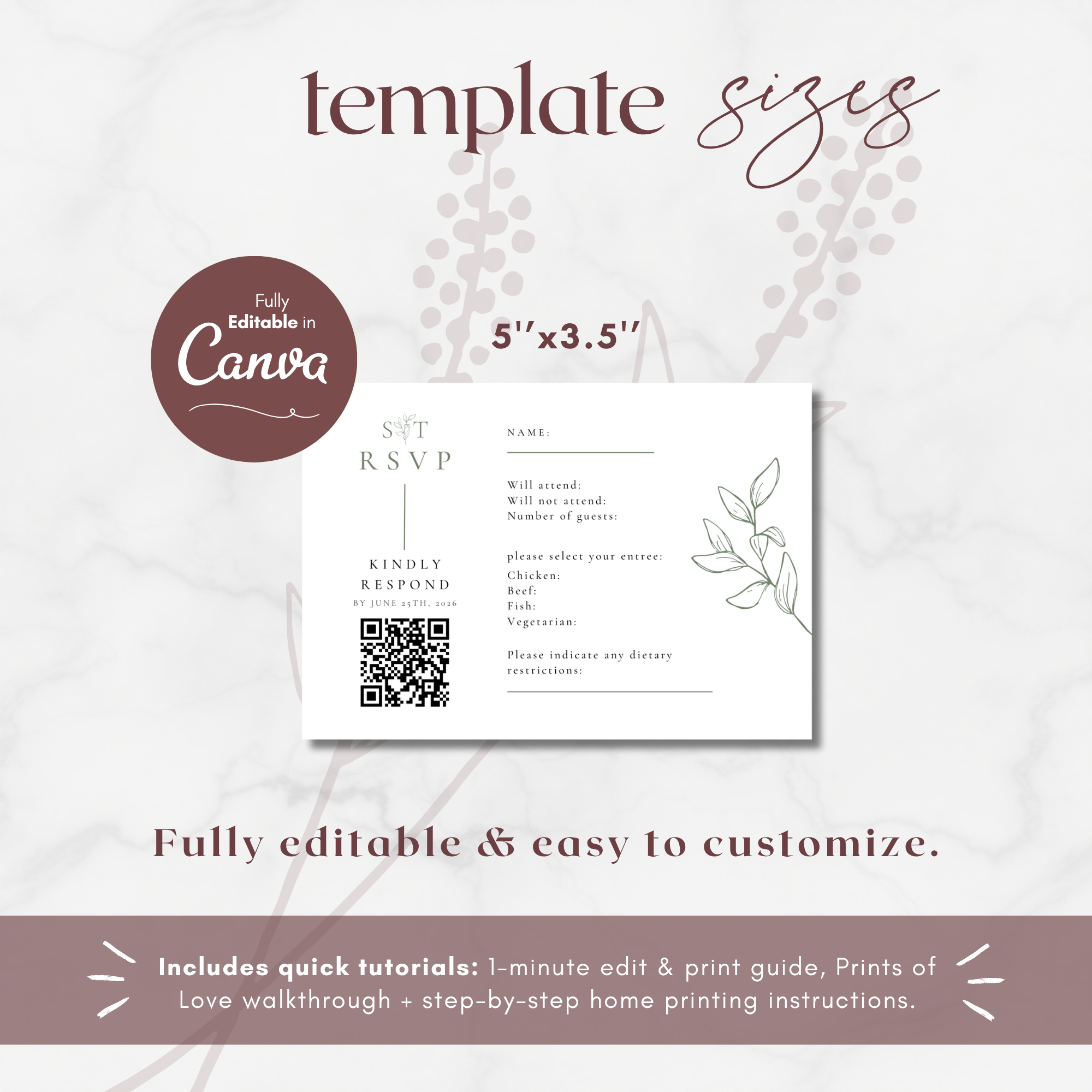 Oliva Essence RSVP Card Template