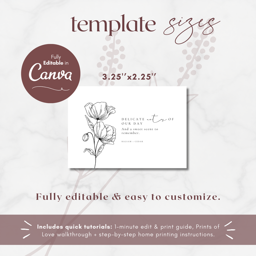 Alba Serenity Glass Candle Label Template