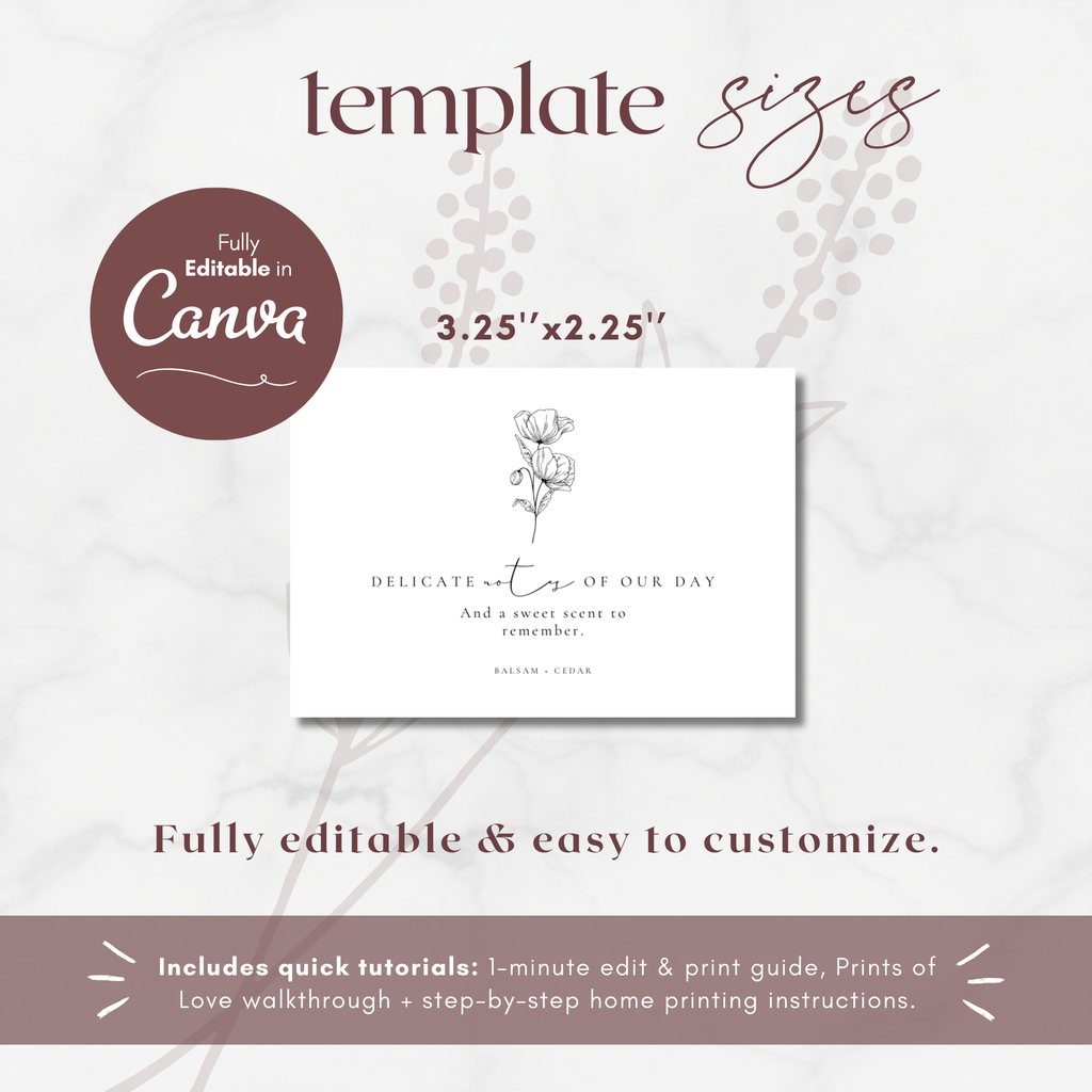 Alba Serenity Glass Candle Label Template