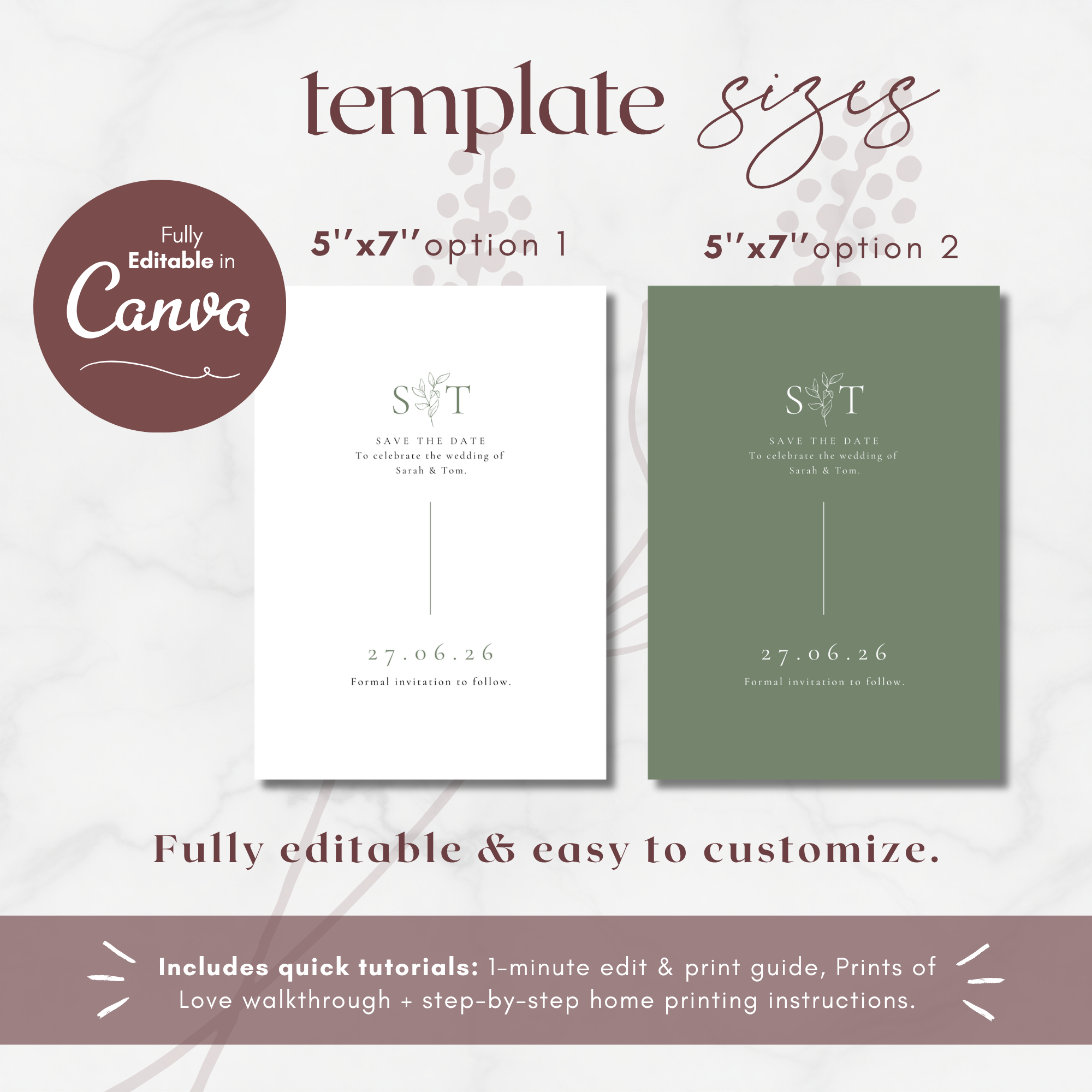 Oliva Essence Save the Date Template