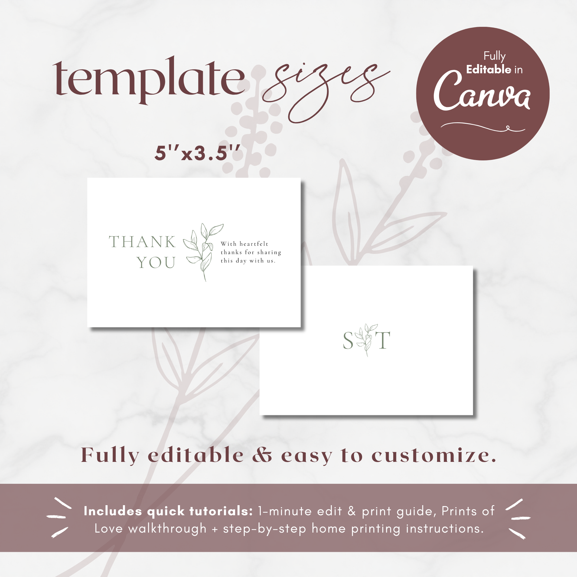 Oliva Essence Thank You Card Template