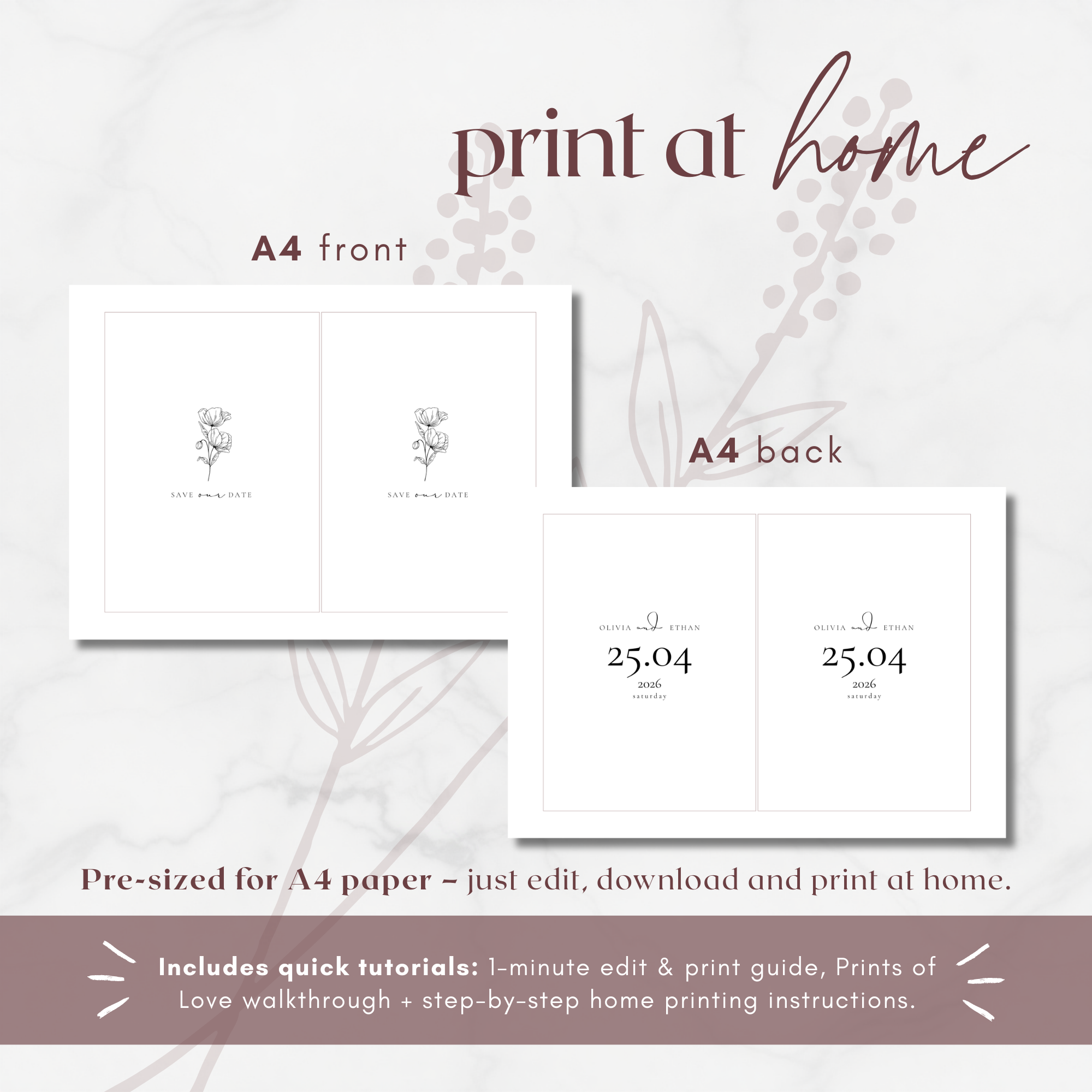 Alba Serenity Save the Date Template