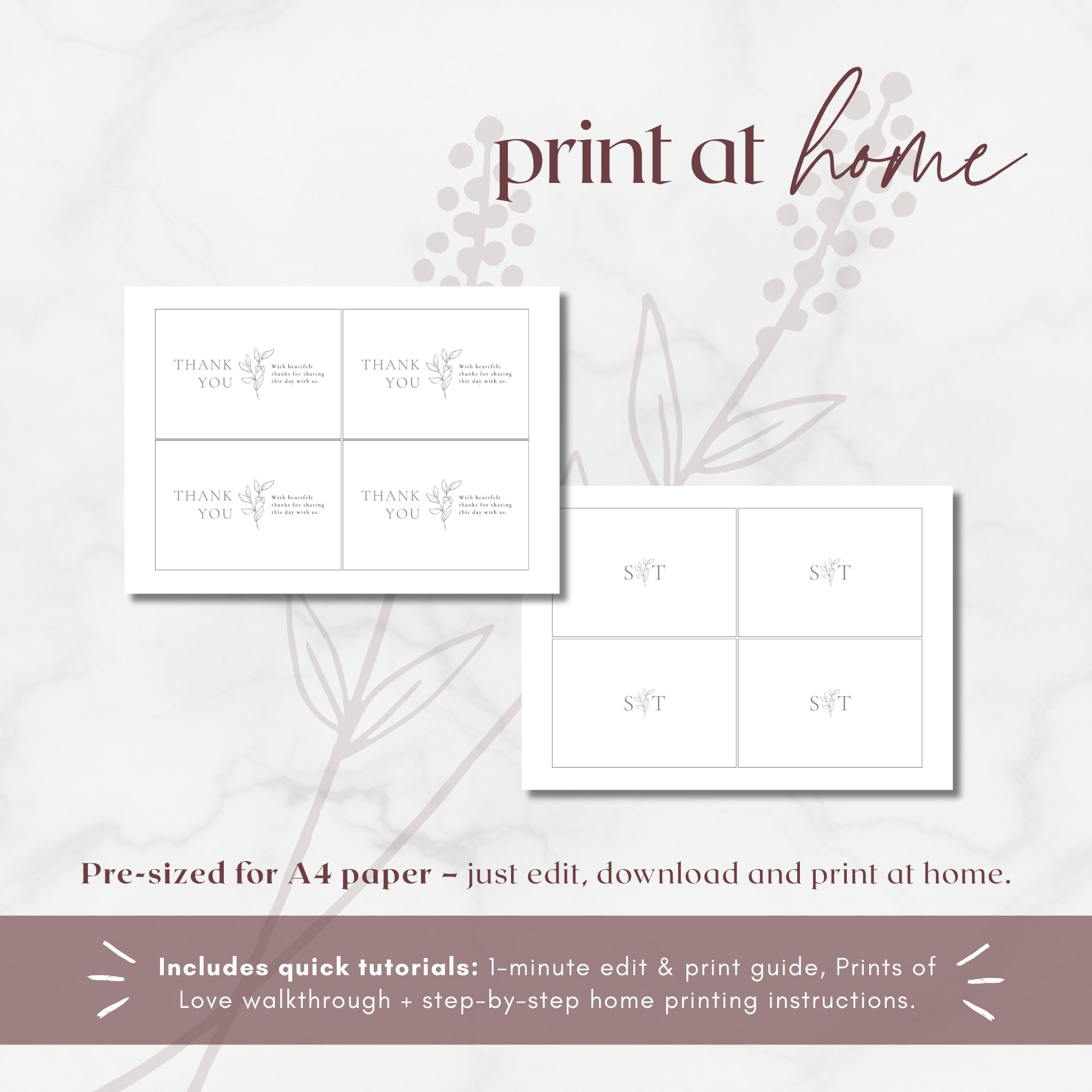 Oliva Essence Thank You Card Template