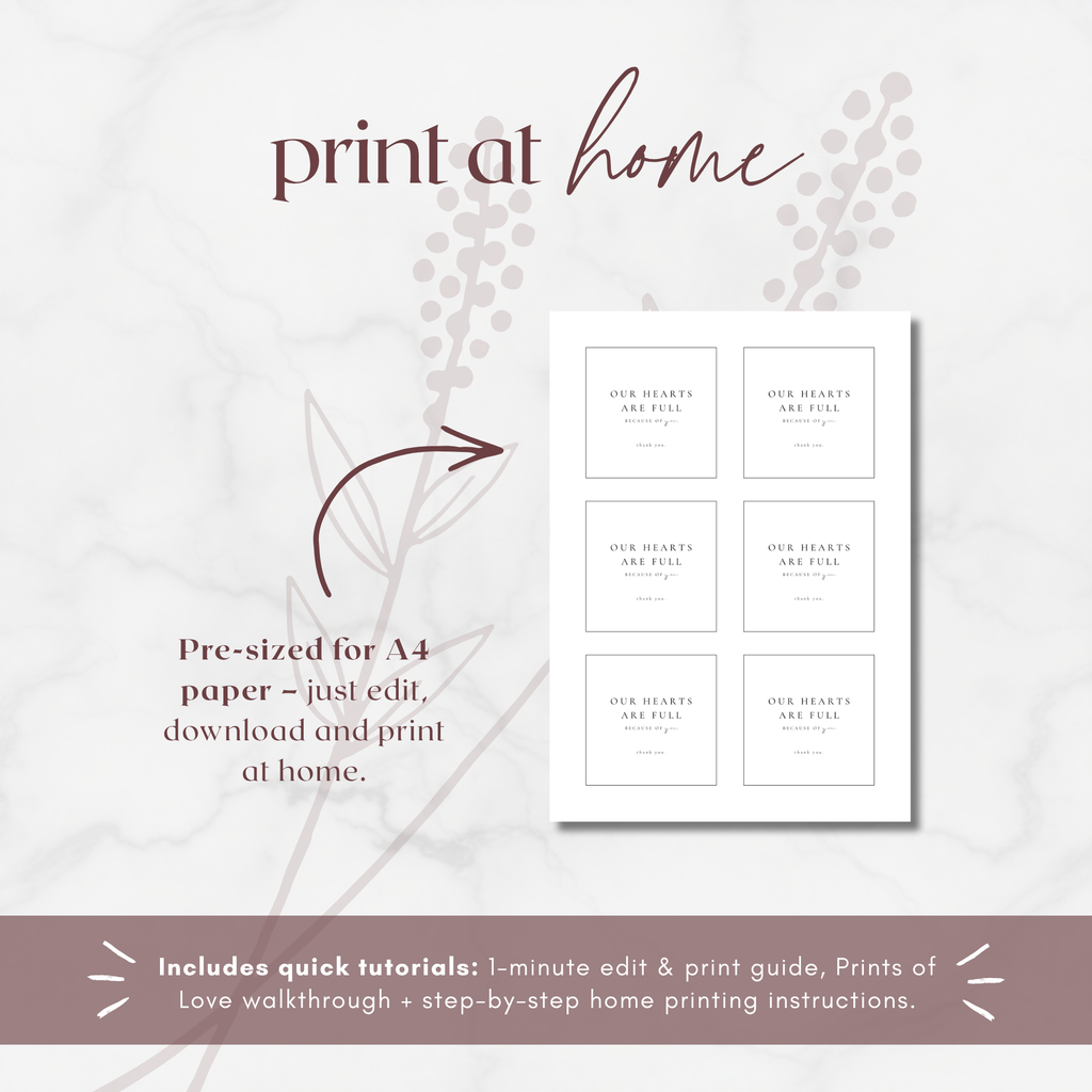 Alba Serenity Wedding Favors Tag Template