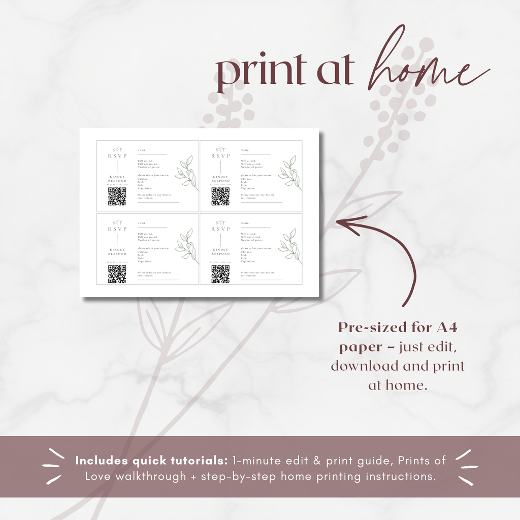 Oliva Essence RSVP Card Template