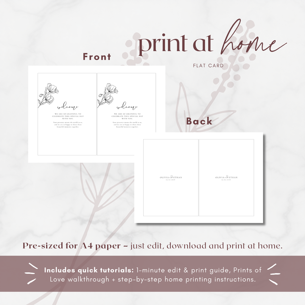 Alba Serenity Welcome Card Template