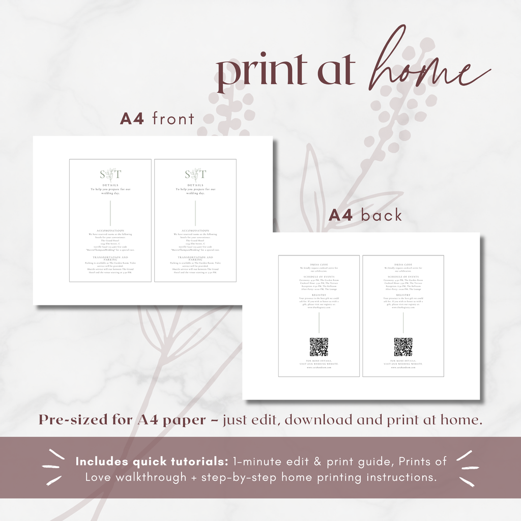 Oliva Essence Details Card Template with QR Code