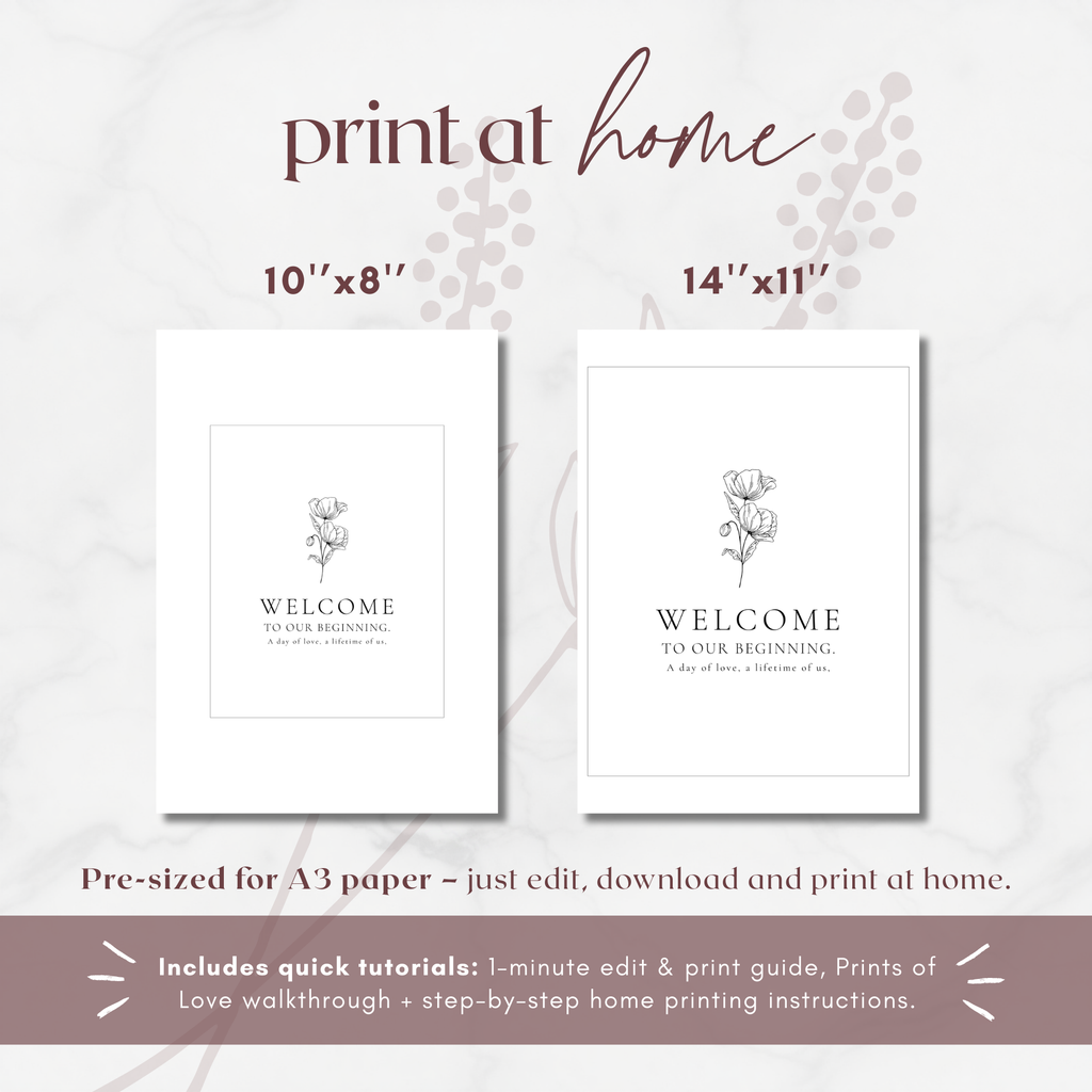 Alba Serenity Welcome Sign Template
