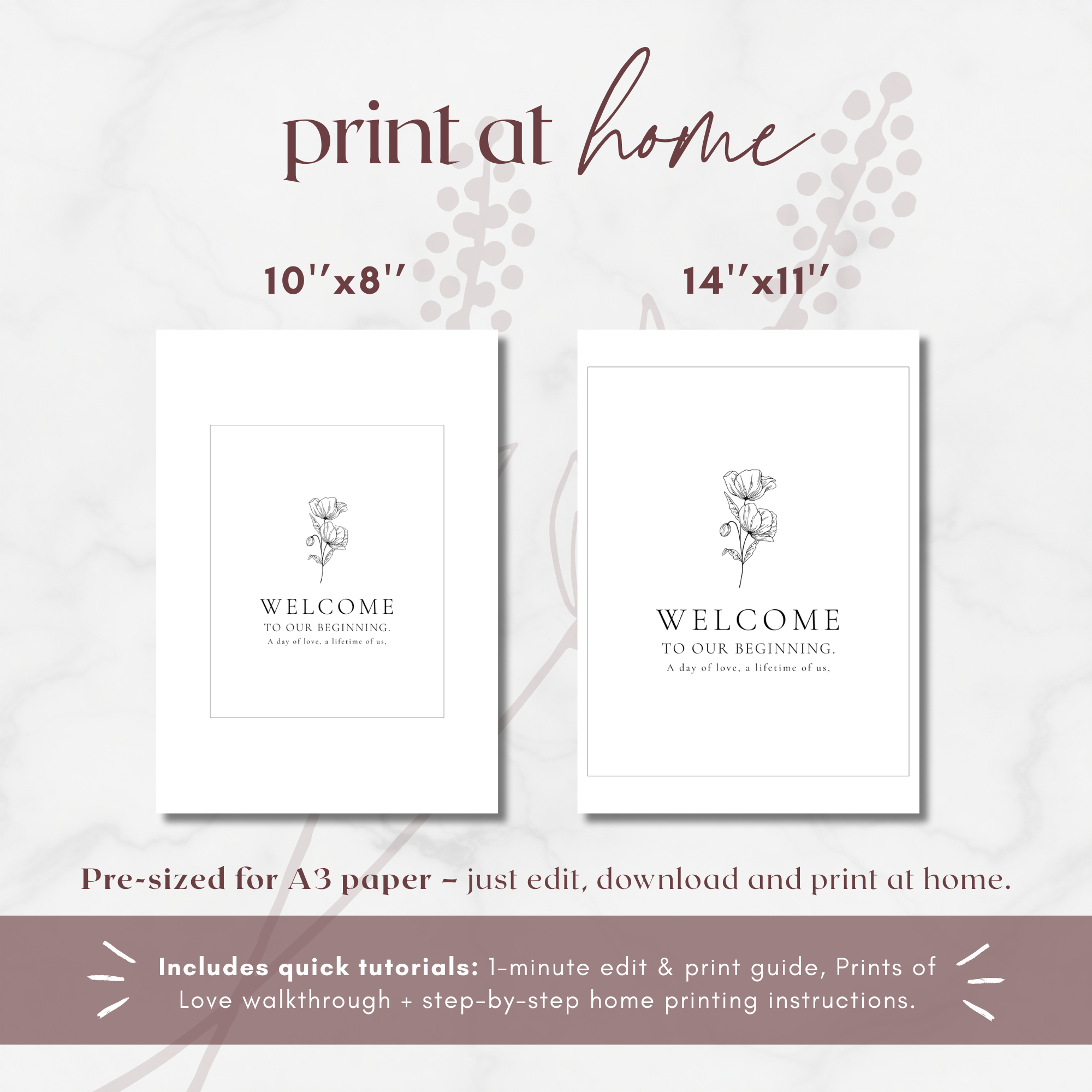 Alba Serenity Welcome Sign Template