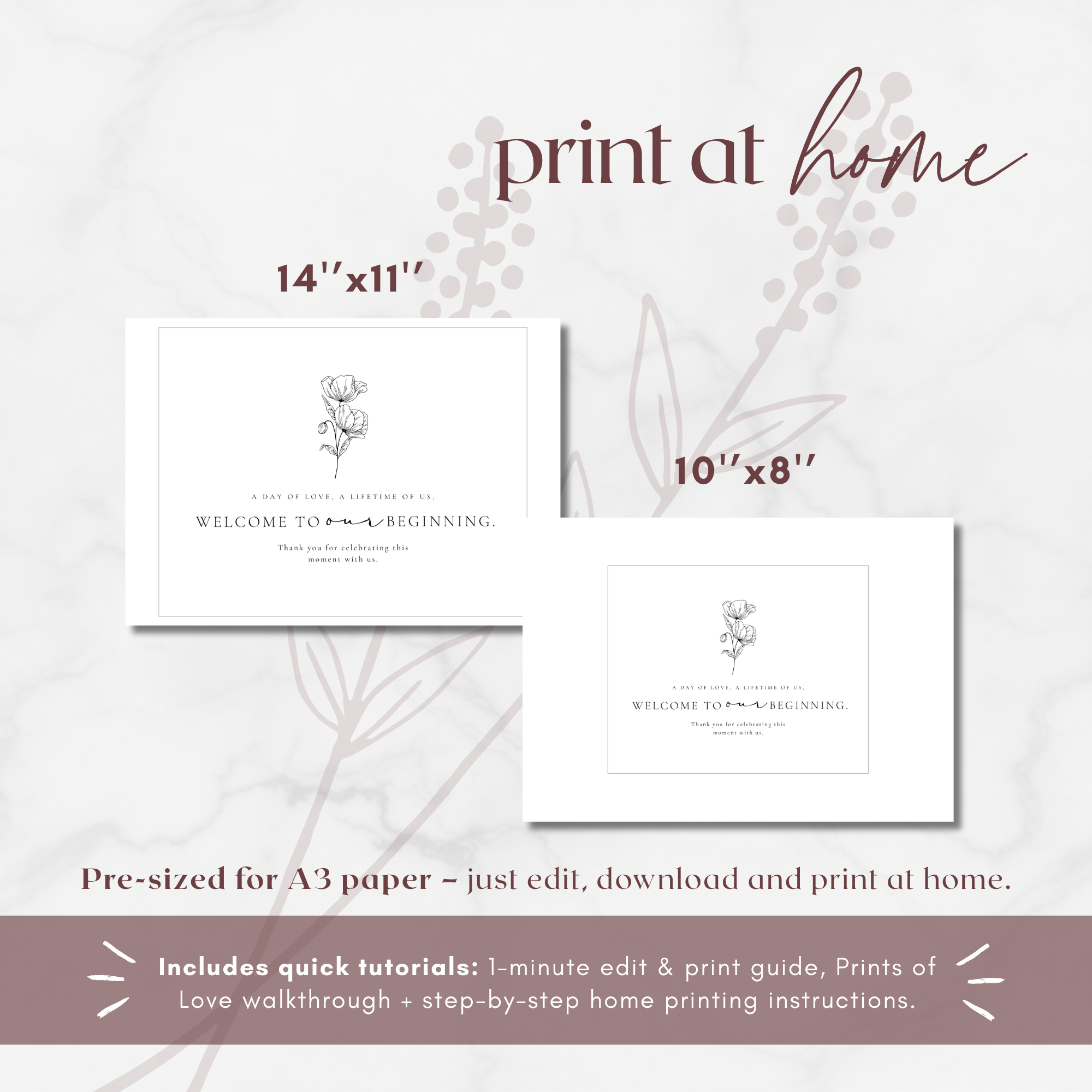Alba Serenity Welcome Sign Template