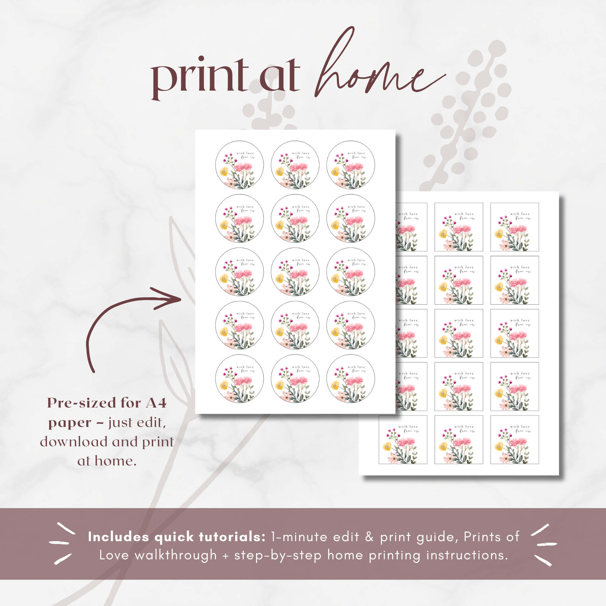 Aurora Valea Wedding Favors Sticker Template