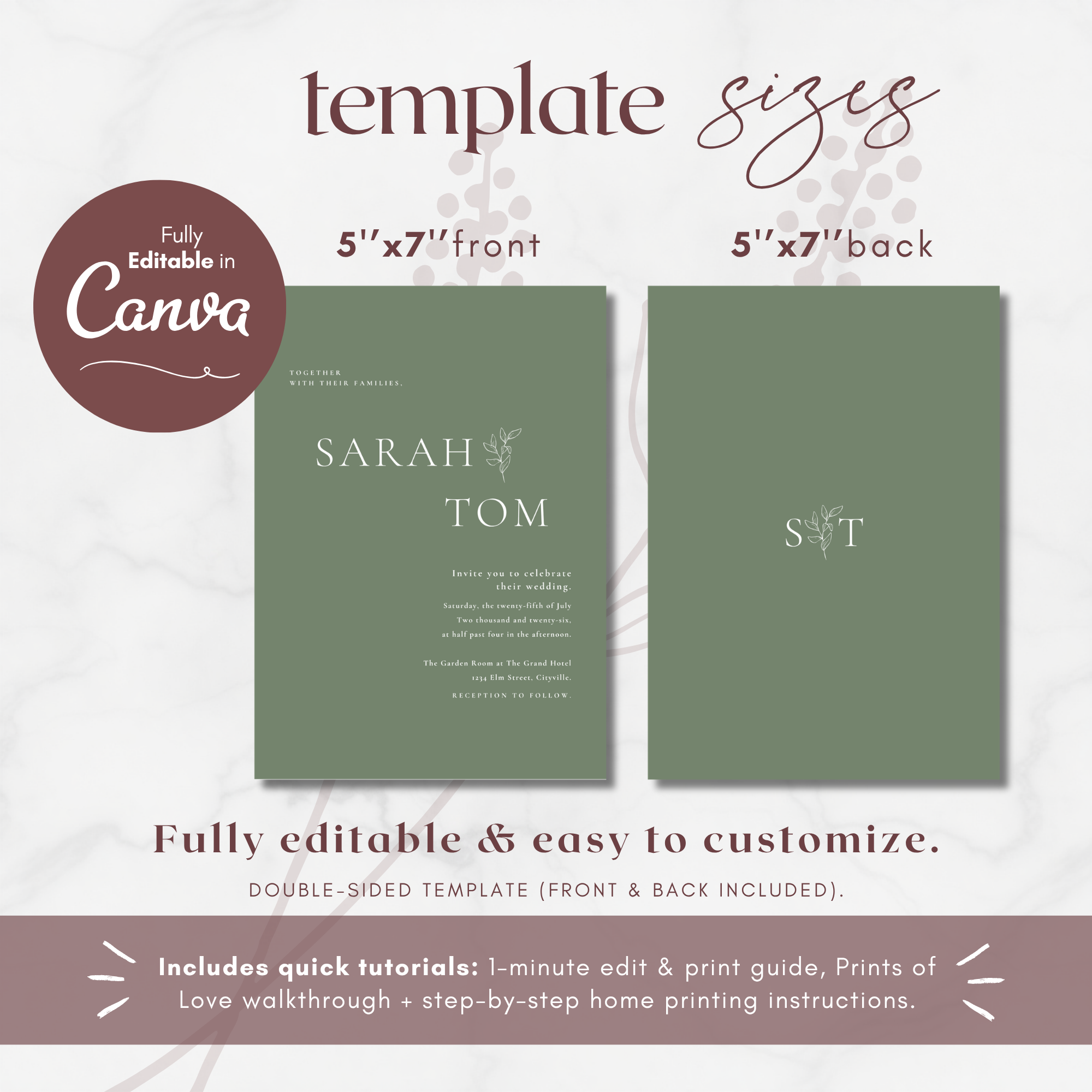 Oliva Essence Wedding Invitation Template