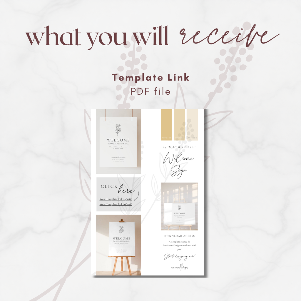Alba Serenity Welcome Sign Template