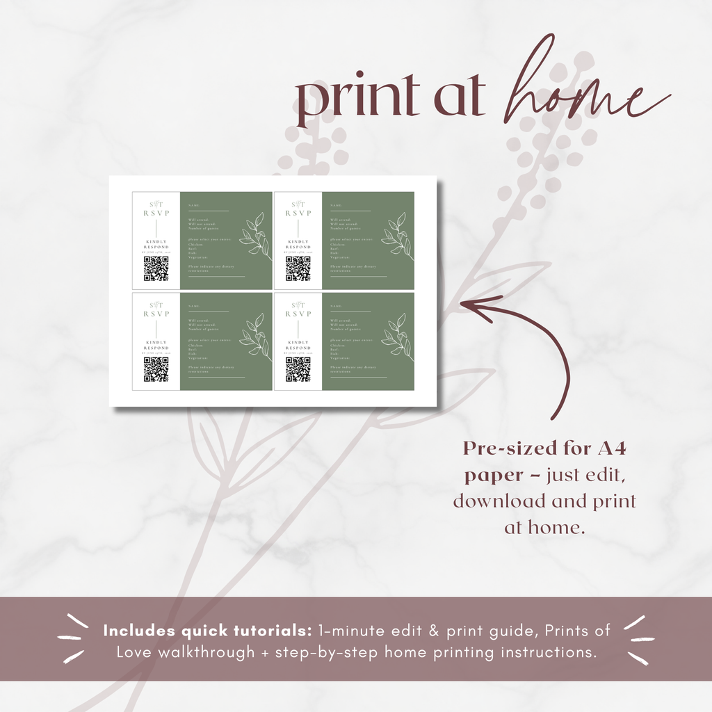 Oliva Essence RSVP Card Template