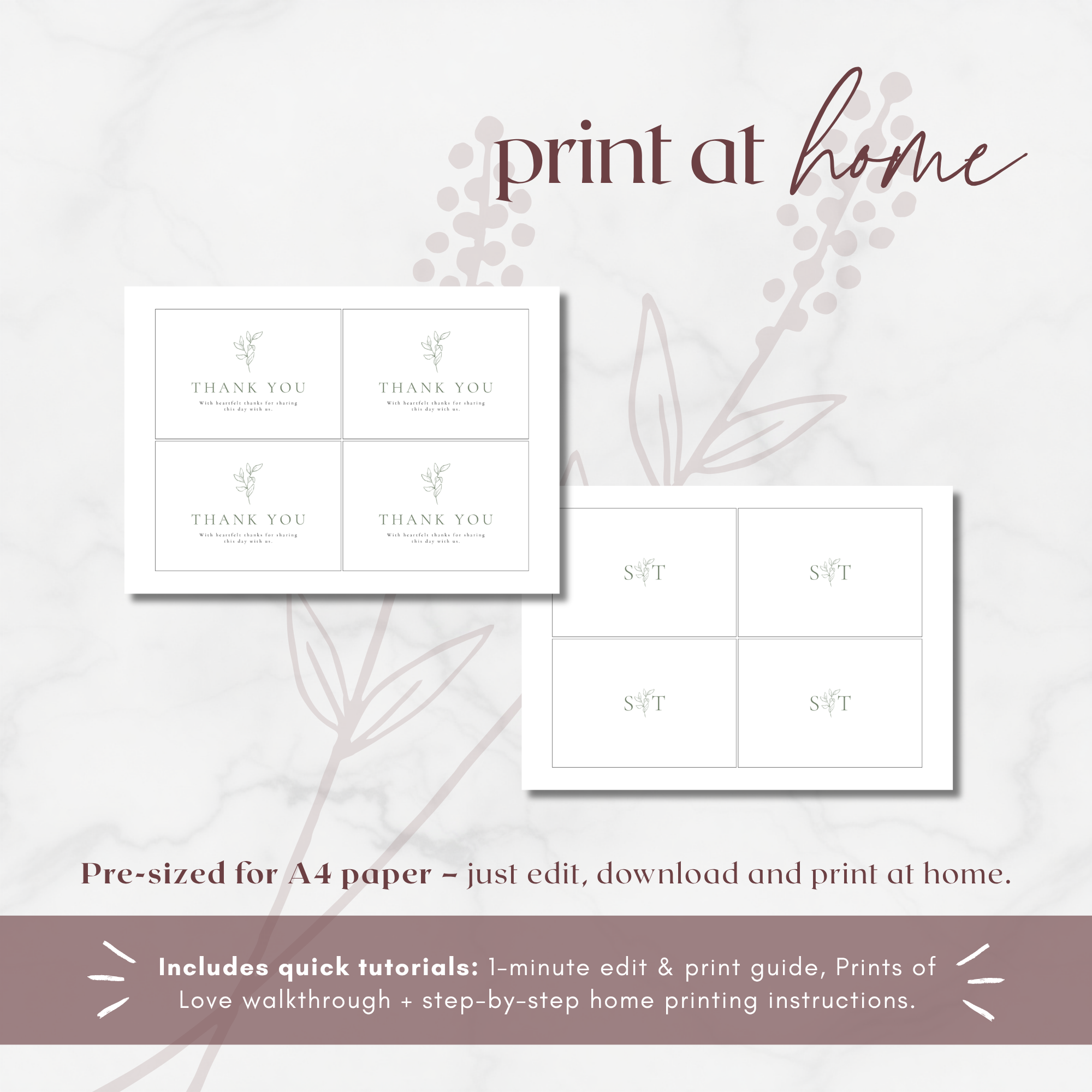 Oliva Essence Thank You Card Template