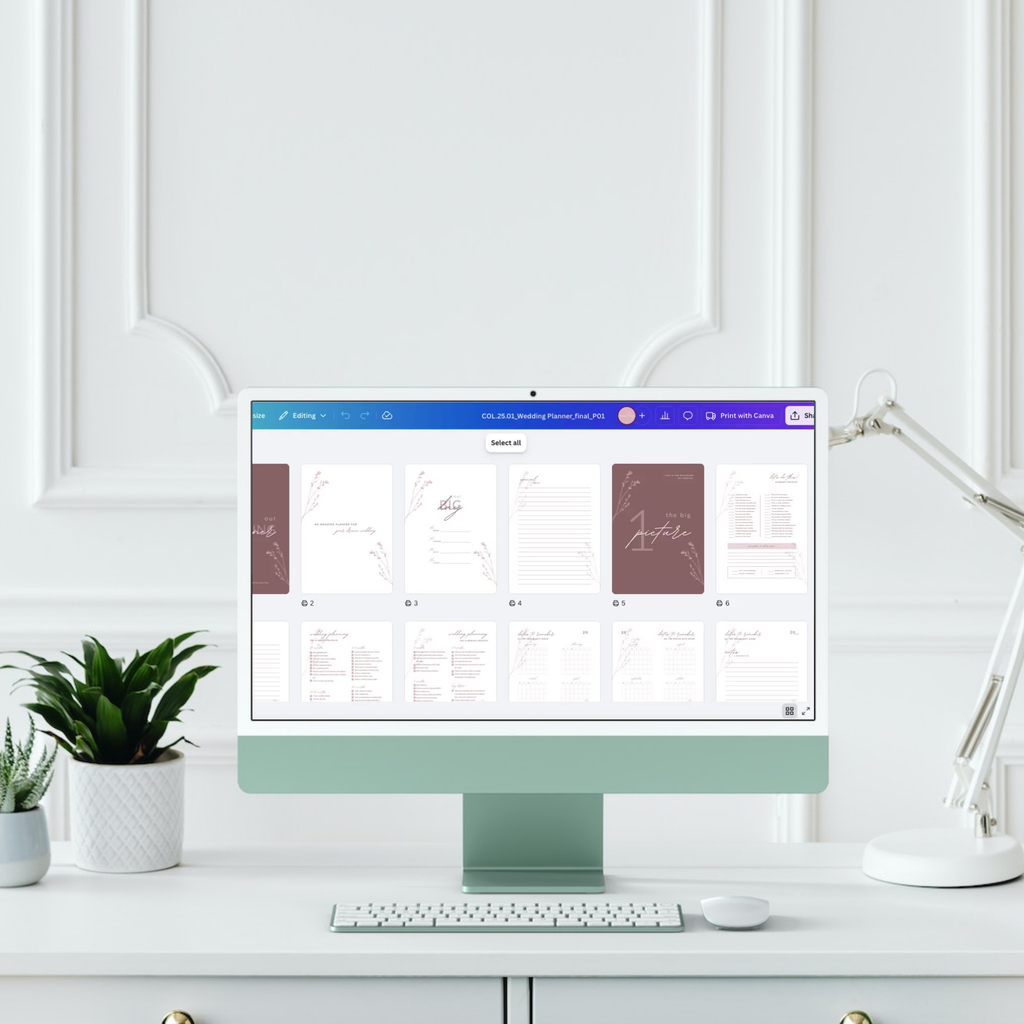 Digital Wedding Planner: Printable Wedding Binder and Bridal Organizer for DIY Brides