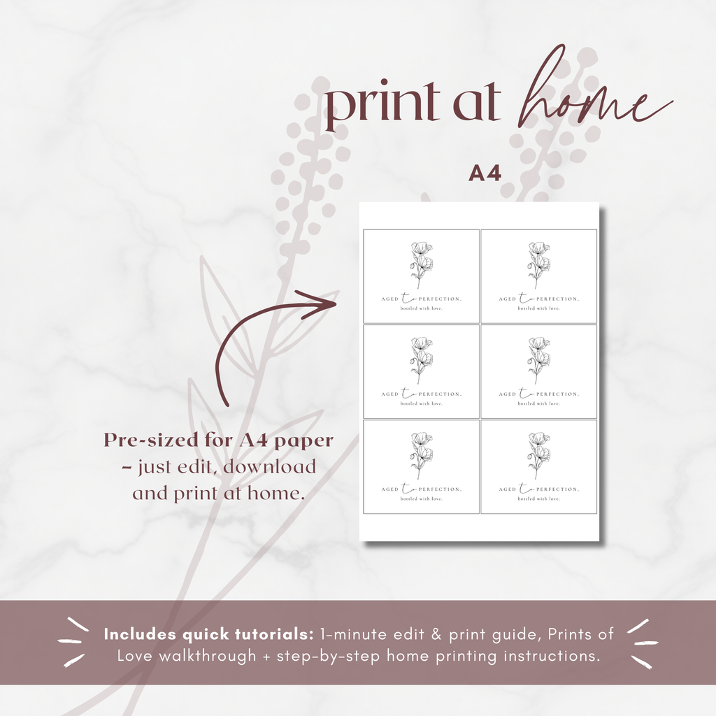 Alba Serenity Wine Label Template