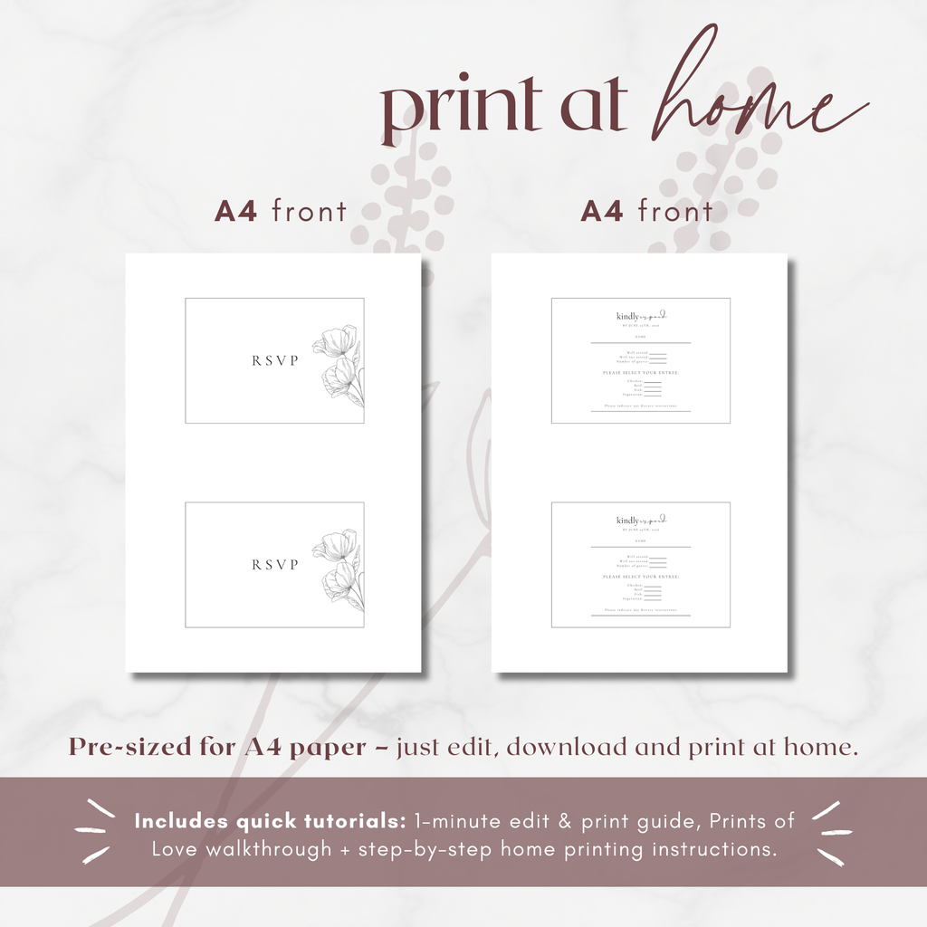 Alba Serenity RSVP Card Template