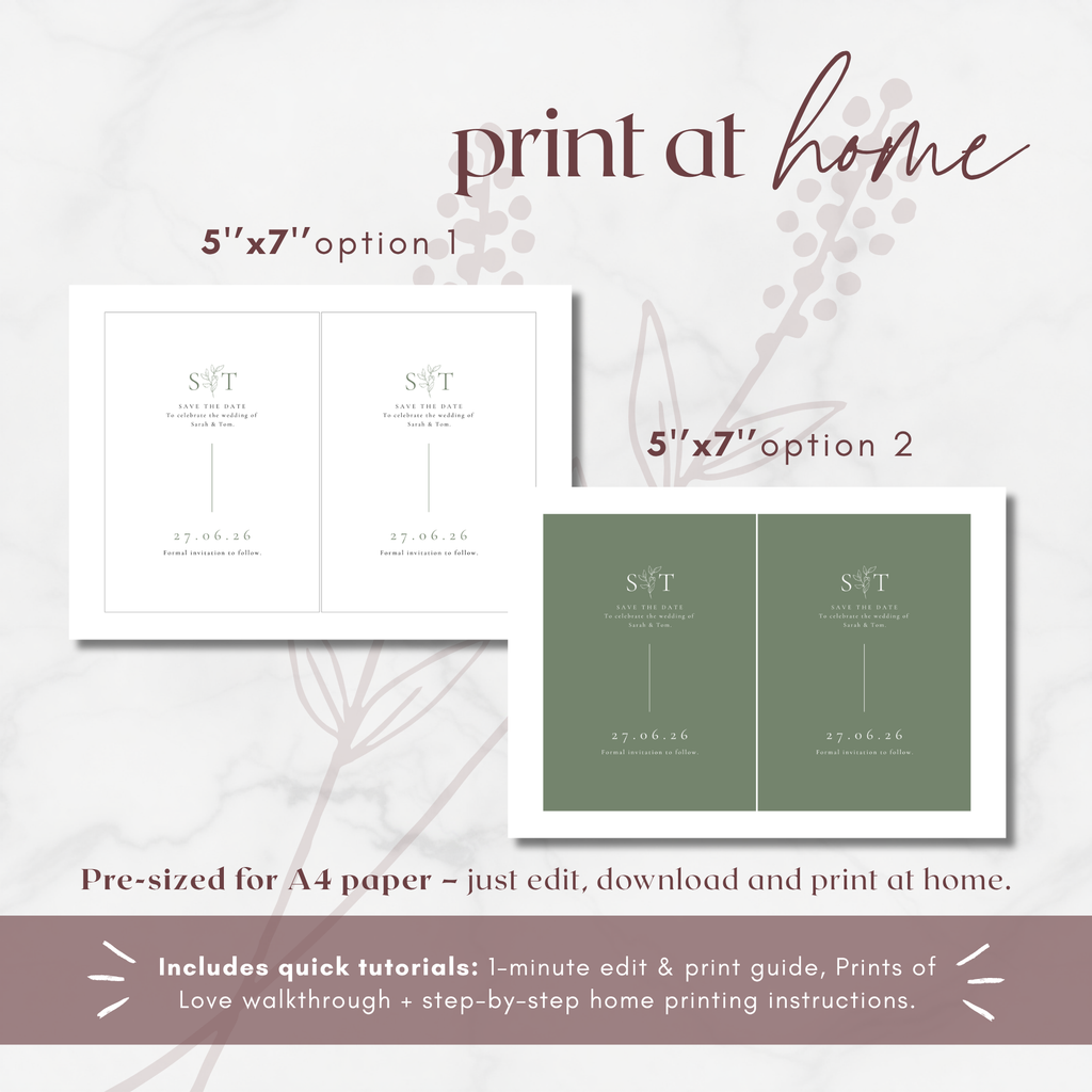 Oliva Essence Save the Date Template