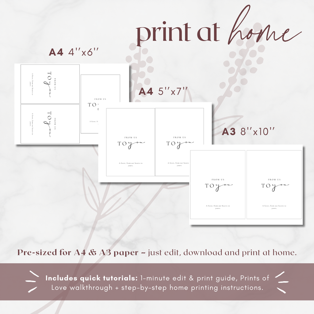 Alba Serenity Wedding Favors Sign Template