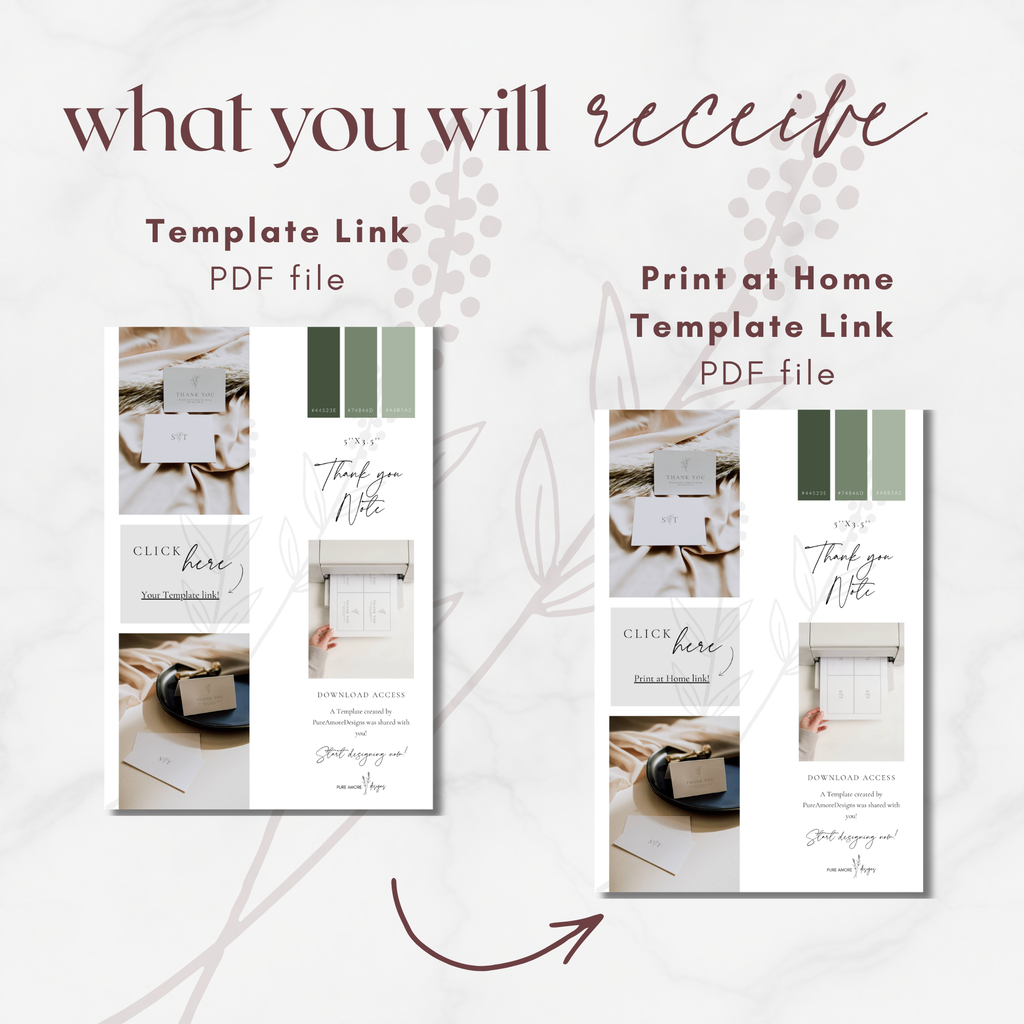 Oliva Essence Thank You Card Template