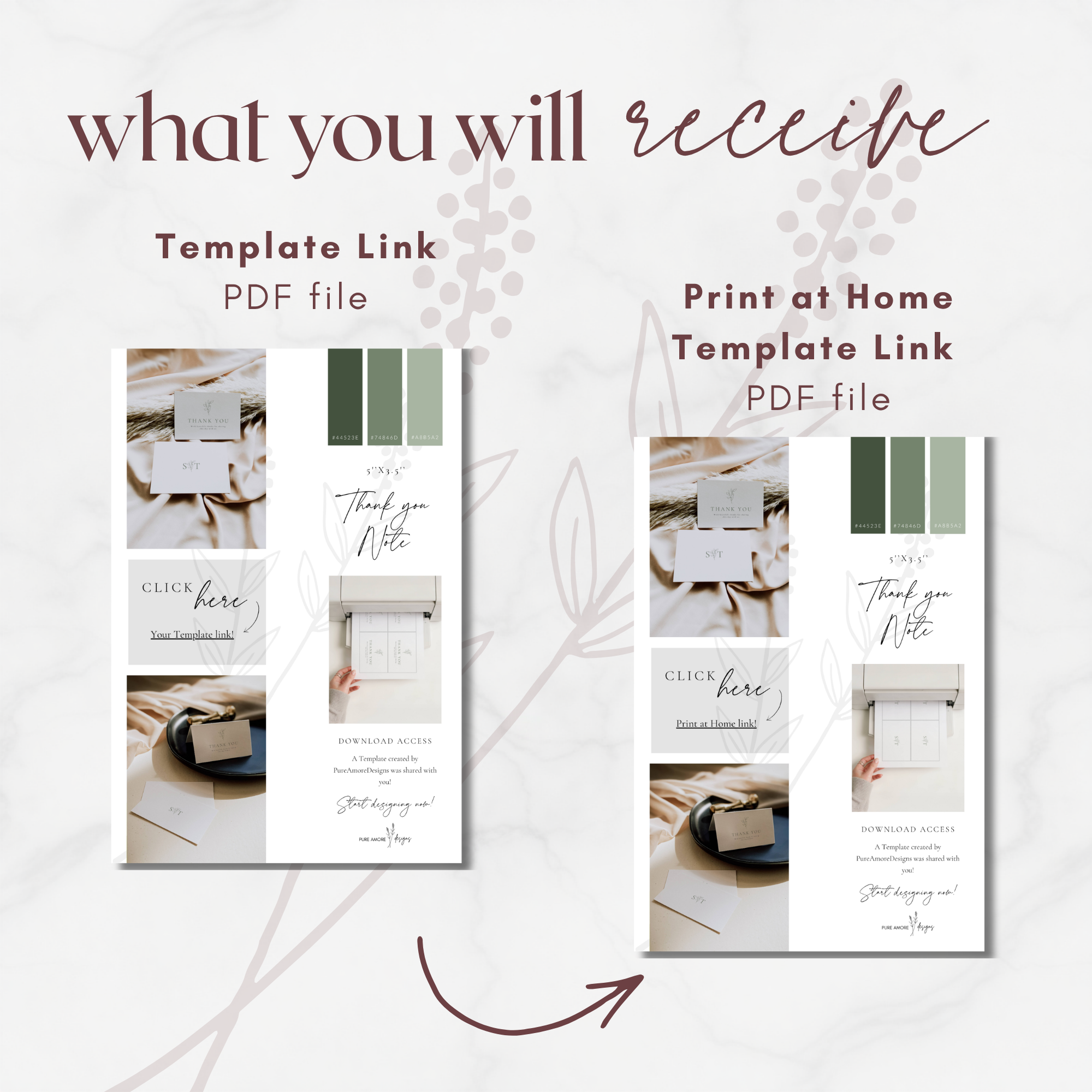 Oliva Essence Thank You Card Template
