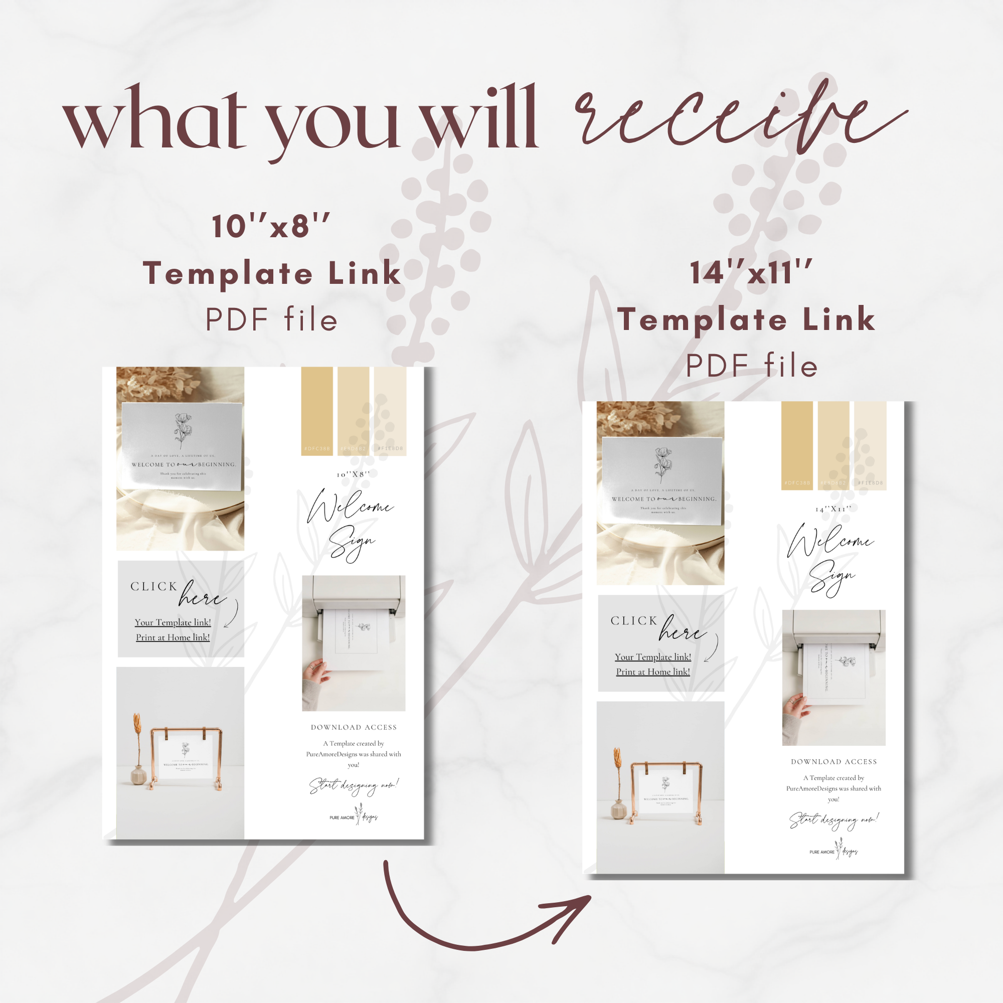 Alba Serenity Welcome Sign Template
