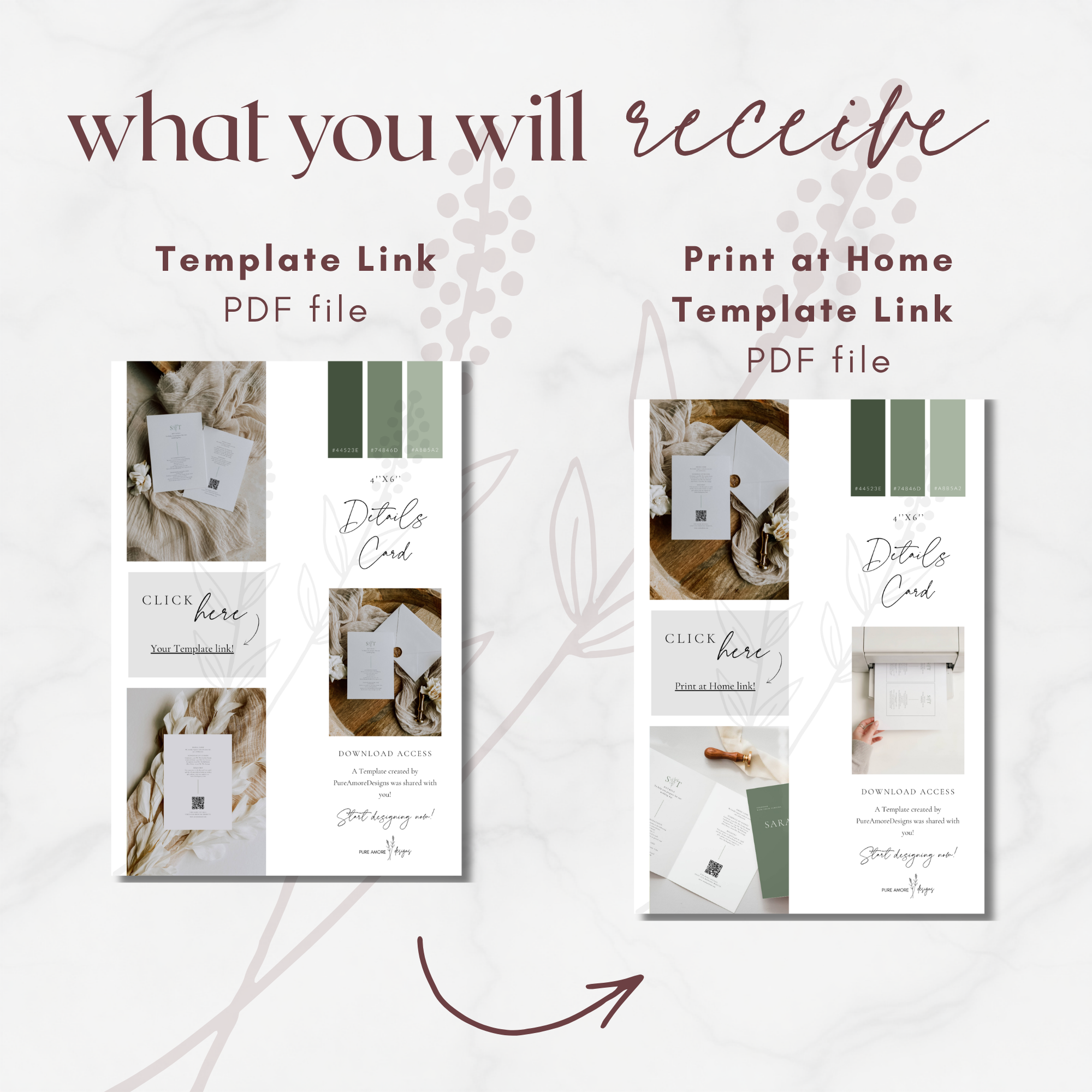 Oliva Essence Details Card Template with QR Code