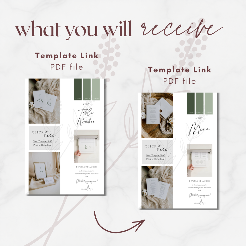 Oliva Essence Wedding Day Bundle Templates
