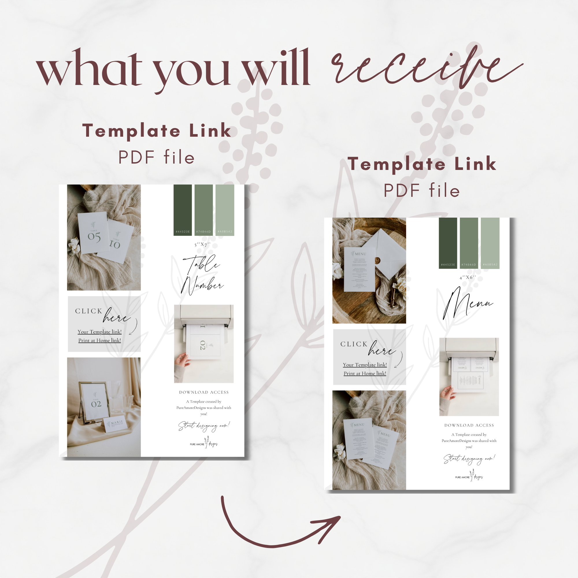 Oliva Essence Wedding Day Bundle Templates