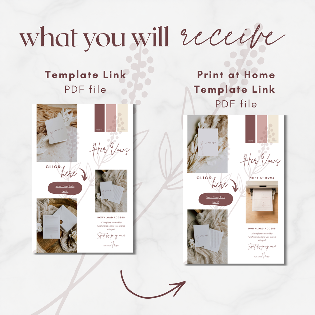 Modern Romantic Her Vows Template