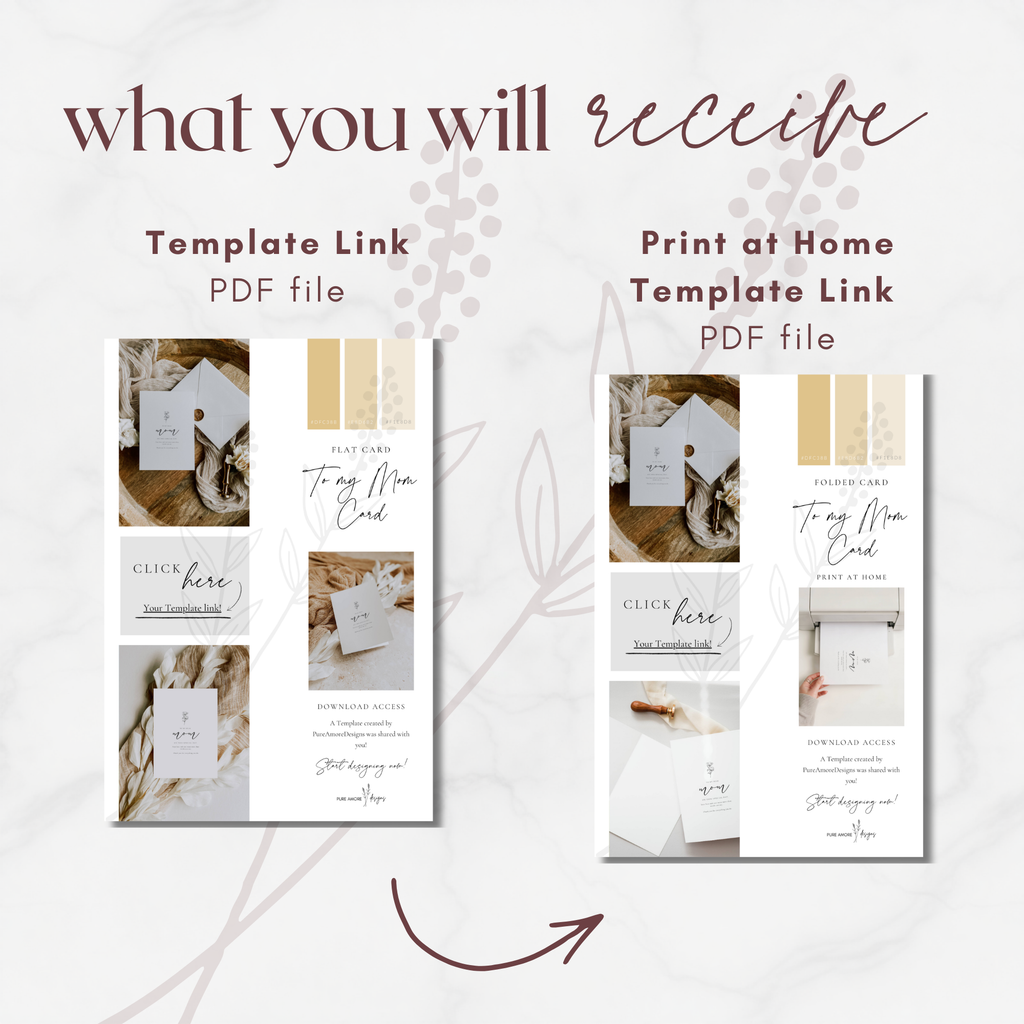 Alba Serenity To My Mom Card Template: Mother of the Bride and Groom