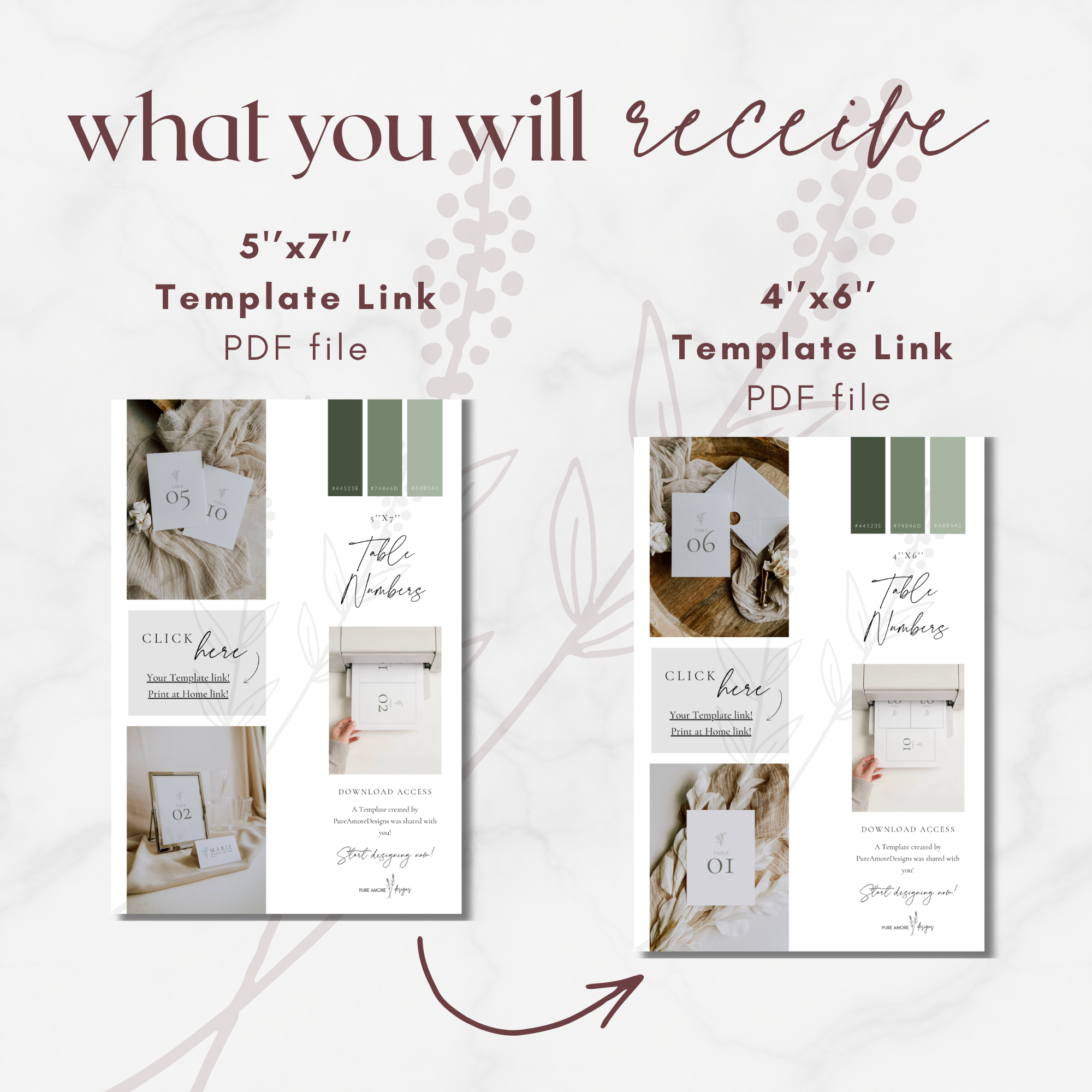 Oliva Essence Table Numbers Template