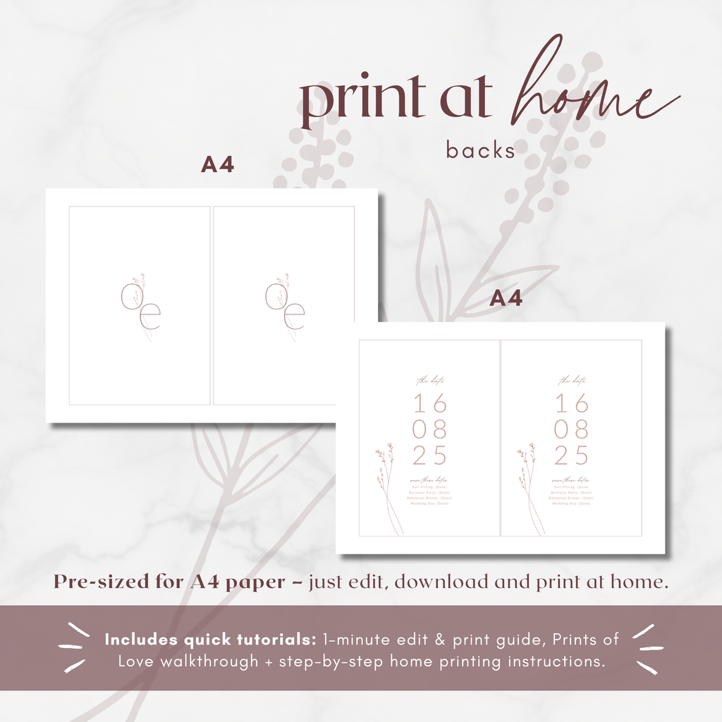 Modern Romantic Groomsmen Info Card Template