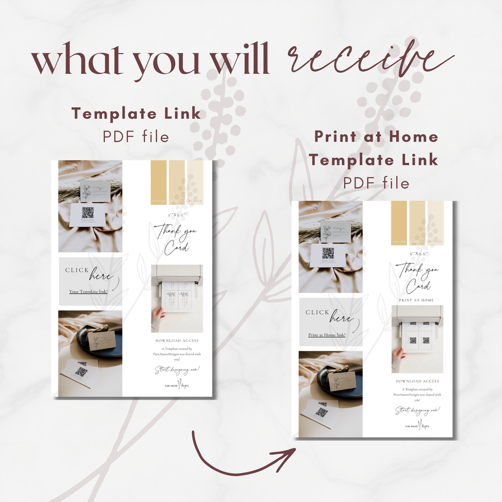 Alba Serenity Thank You Card Template with QR Code