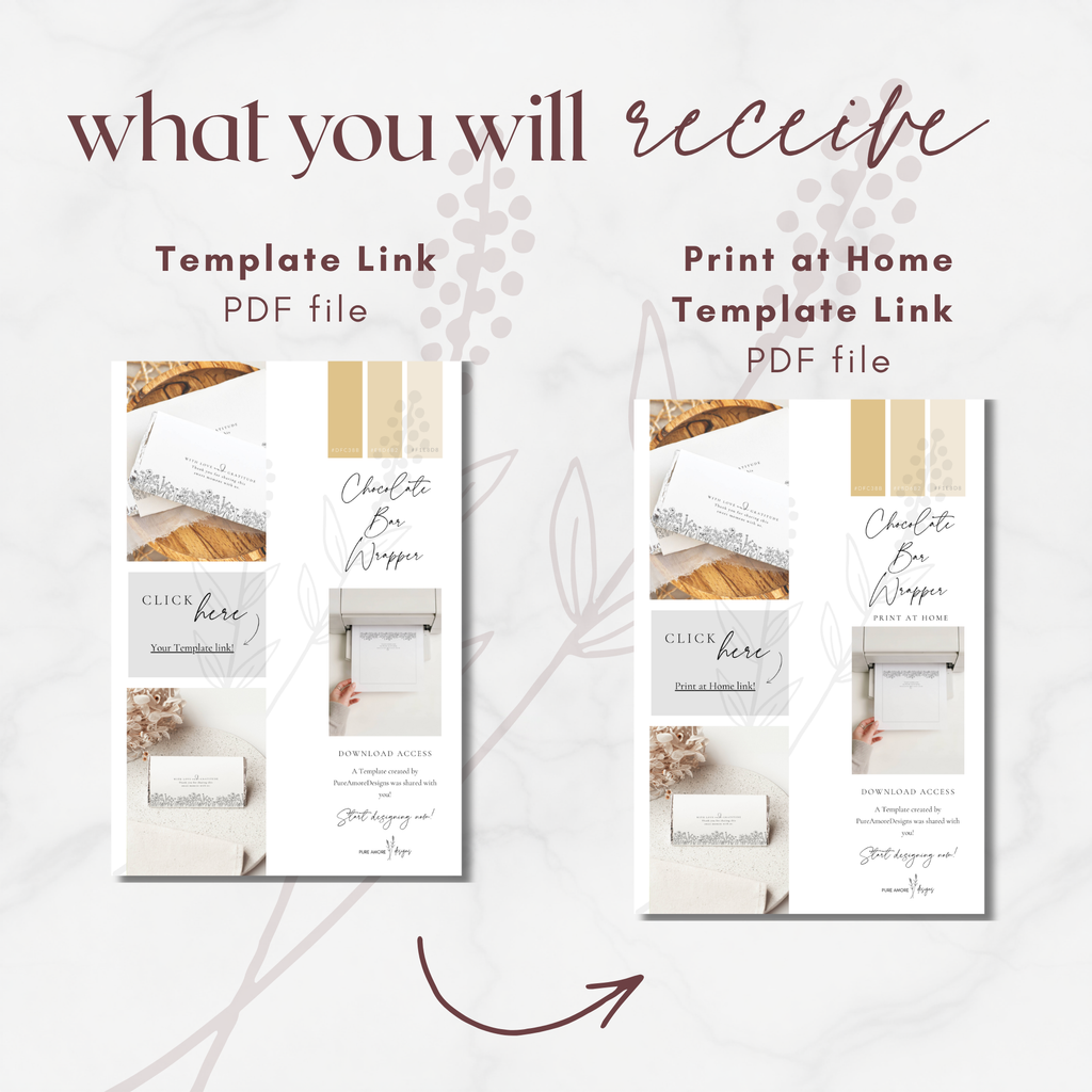 Alba Serenity Chocolate Bar Wrapper Template