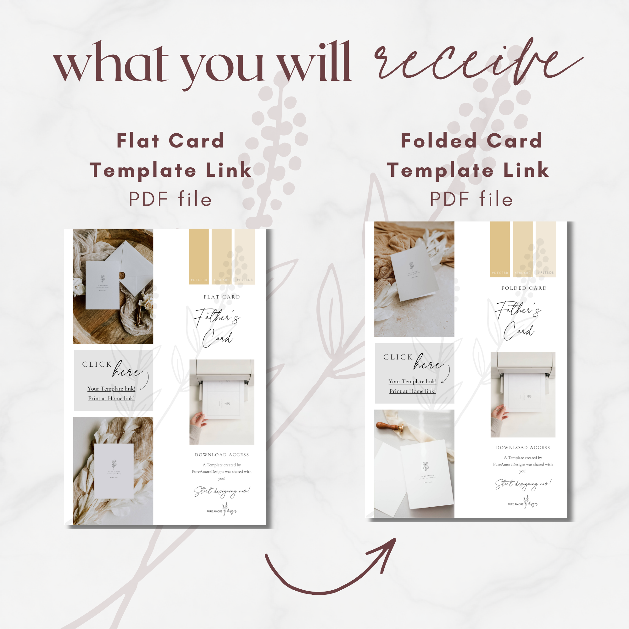 Alba Serenity Dad Card Template: Father of the Bride and Groom