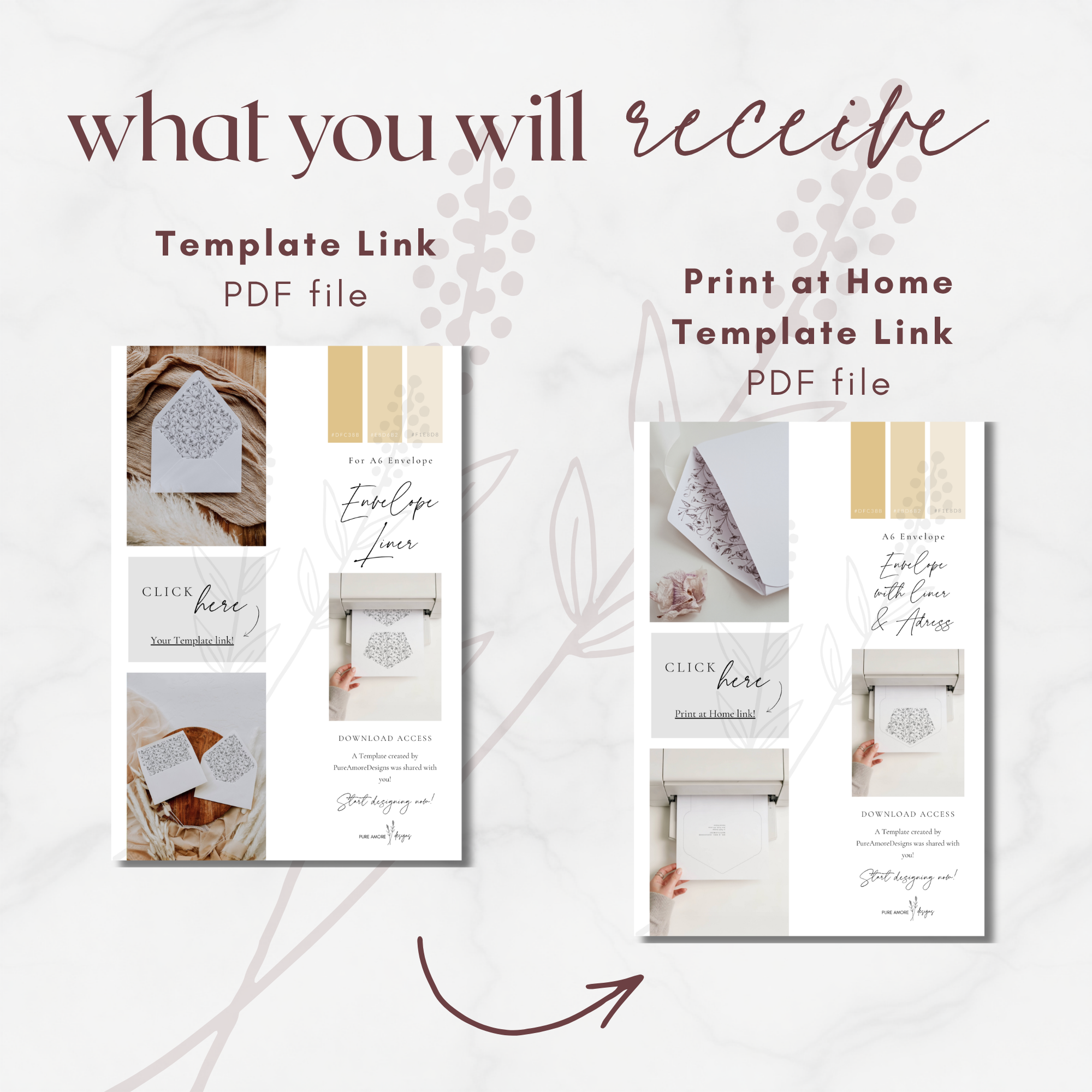 Alba Serenity Envelope Liner Template