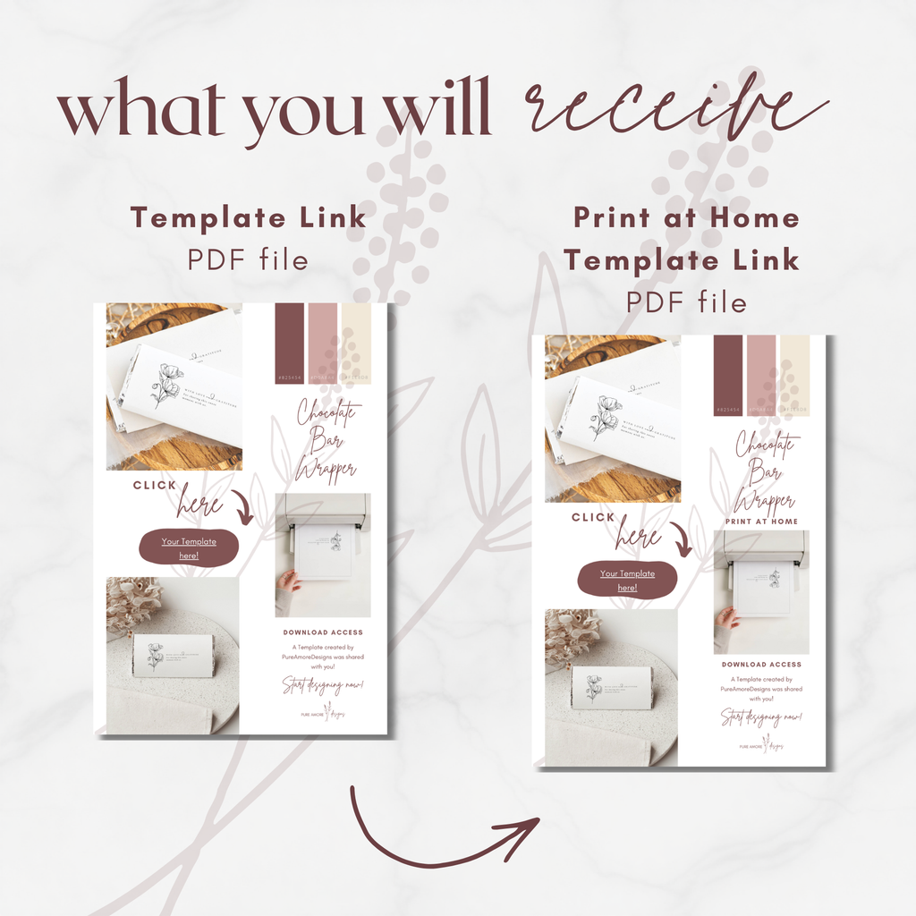 Alba Serenity Chocolate Bar Wrapper Template