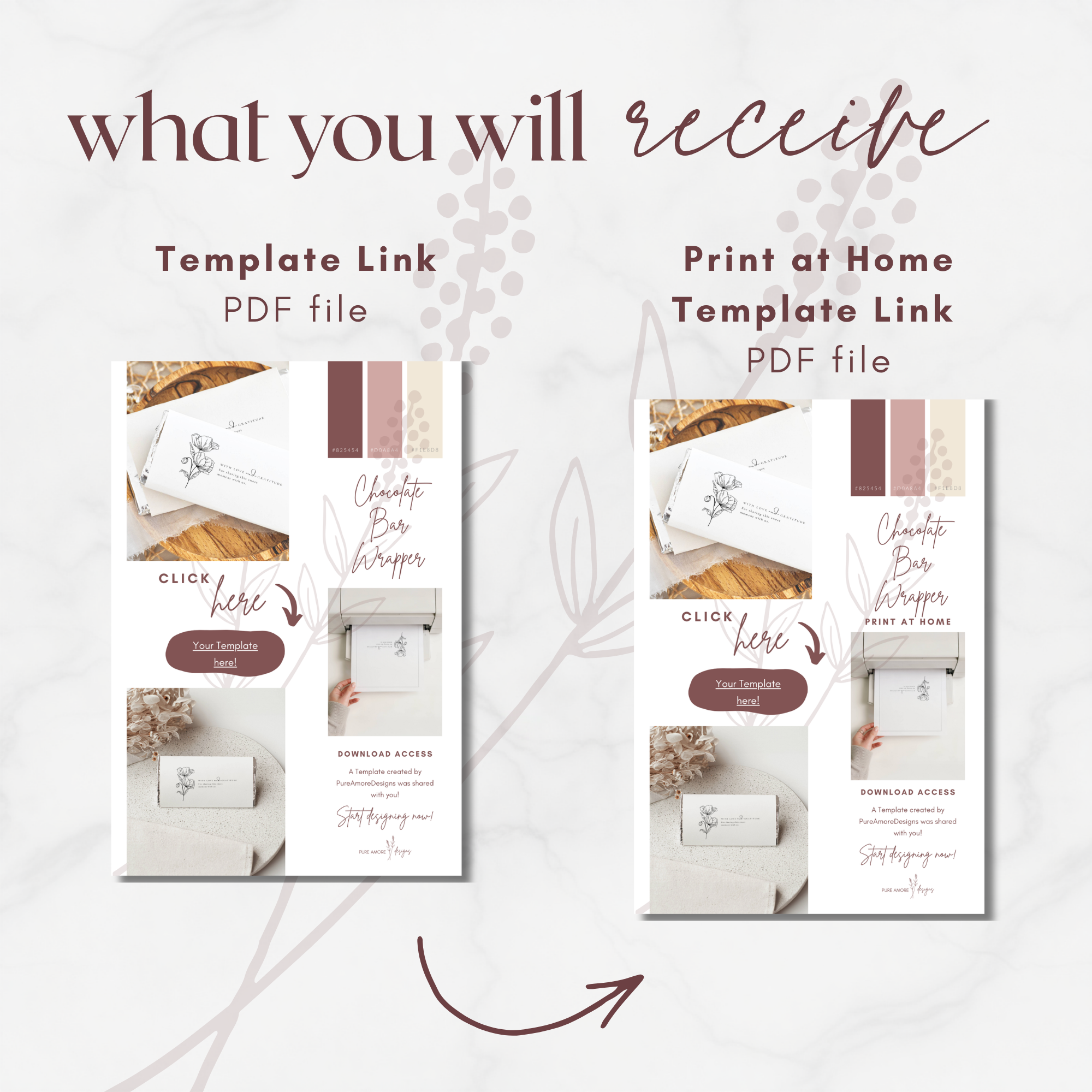 Alba Serenity Chocolate Bar Wrapper Template