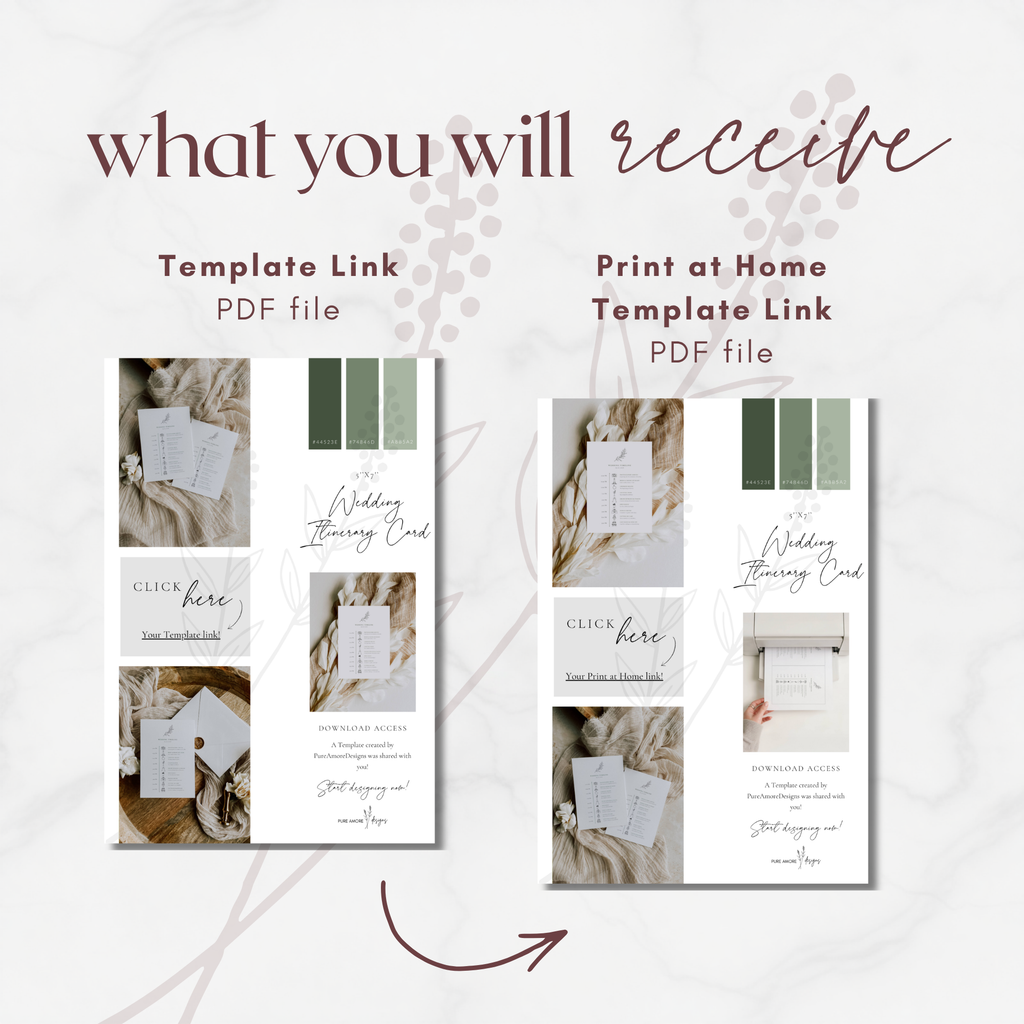 Oliva Essence Wedding Itinerary Template