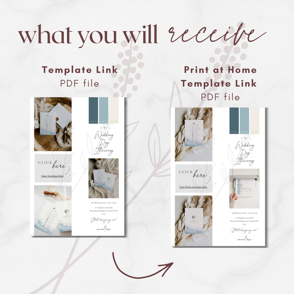 Coastal Whisper Wedding Day Itinerary Template